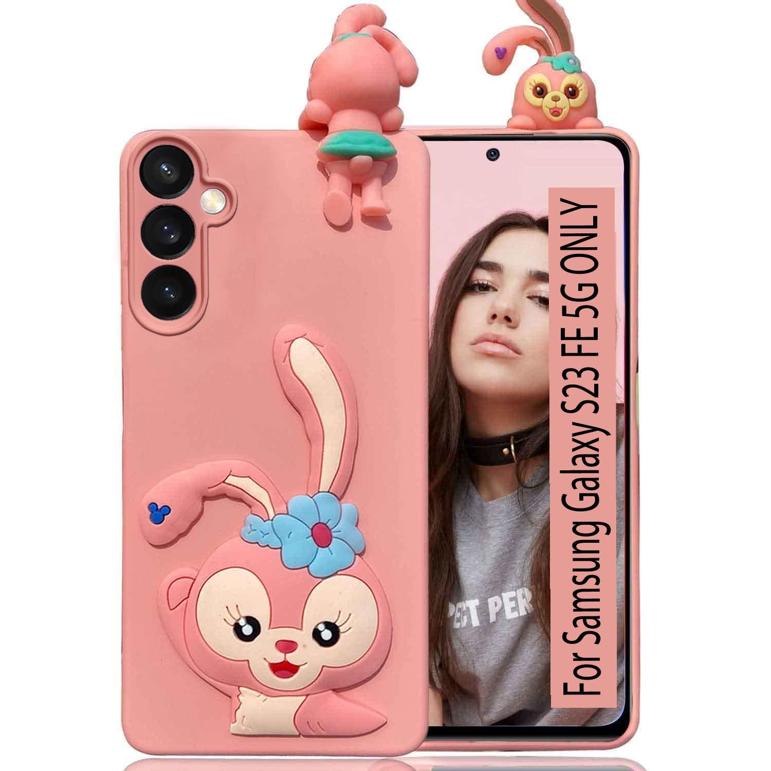 KC Back Cover for Samsung Galaxy S23 FE 5G, Cute Greeting Rabbit Peeking Cartoon Soft Silicon Soft Silicone Case (Pink) (B0CQYTV8TV) Amazon Price History, Amazon Price Tracker