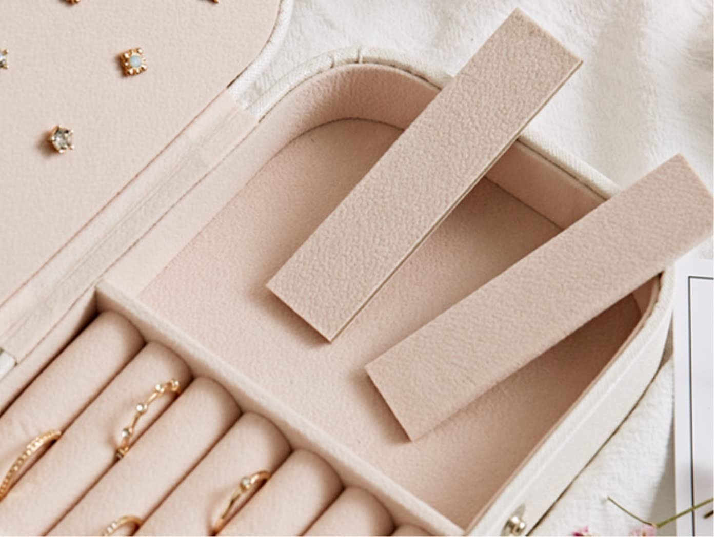 Schmuckkästchen Schmuckbox Schmuckschatulle Schmuckschatulle Reiseschmuck-Organizer Verspiegelte Schmuckschatulle Kleine Tragbare Reise-Aufbewahrungsbox Schmuckkasten Schmuckaufbewahrung Schmuckkoffer