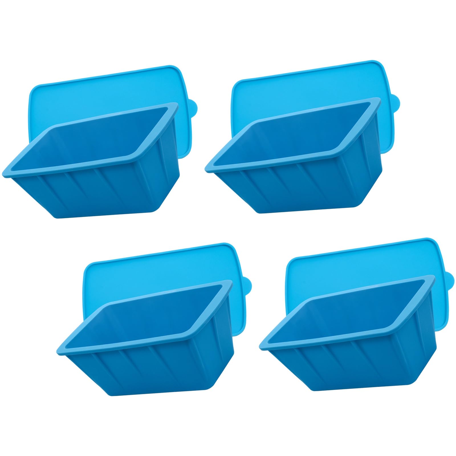 Hielo de silicona eficiente con tapa que produce bloques de 8 libras para refrigeración de bebidas y fiestas, moldes de hielo eficientes con tapa