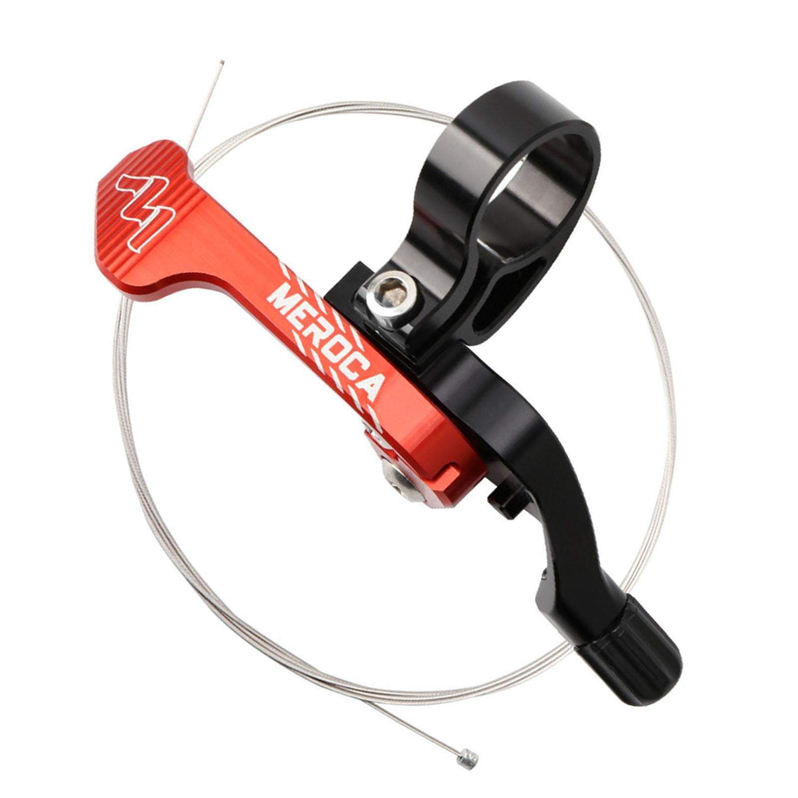 Perfect Flower Dropper Sattelstütze für Mountainbike, Aluminium, Schwarz/Rot, 22mm, 61,7g, 2 Installationspositionen, Fernbedienung, Fahrrad-Sattelstütze mit Dropper-Mechanismus Sport & Freizeit