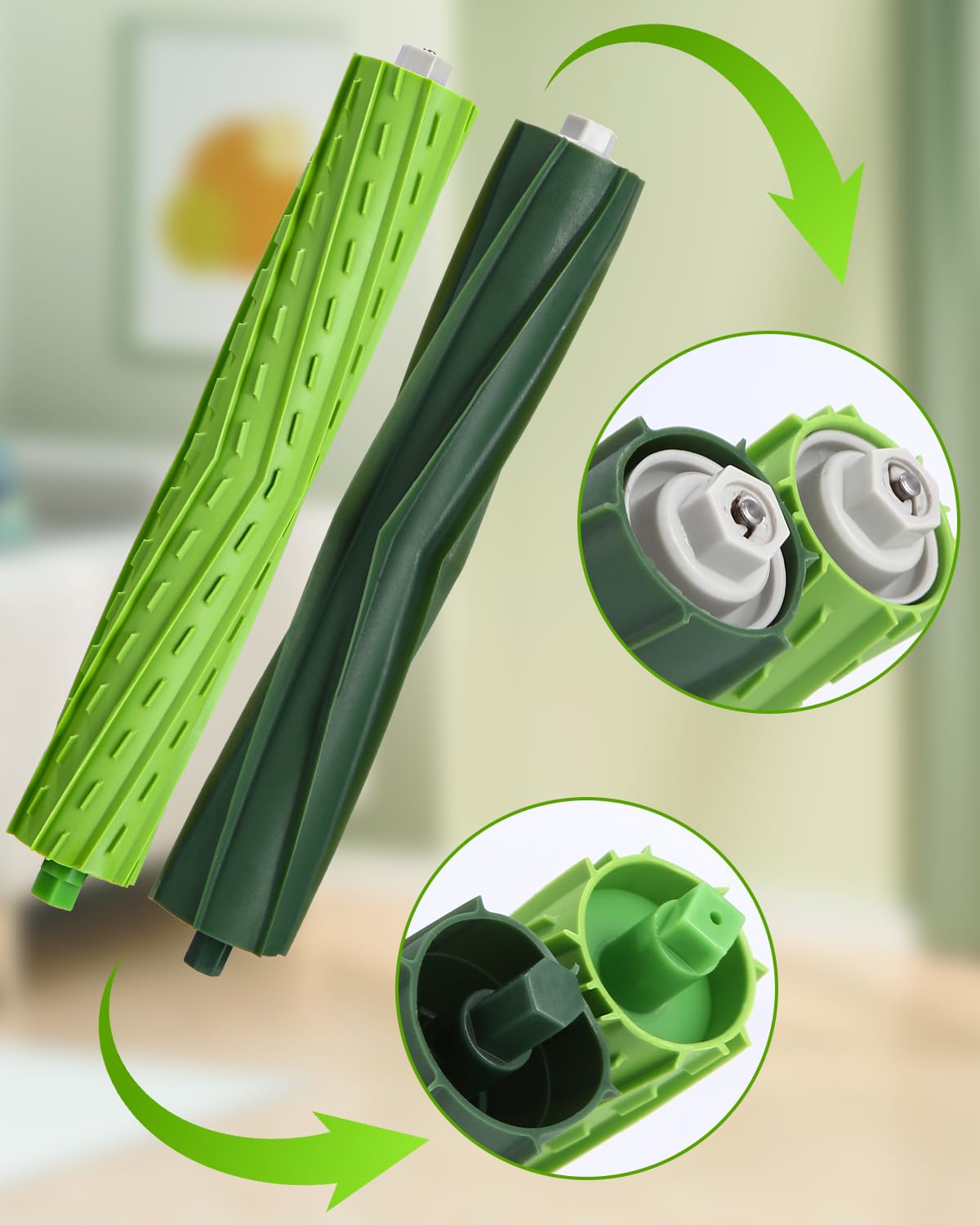 Kit de Accesorios Recambios para iRobot Roomba i7 i7+ j7 j7+ i3 i3+ i4 i4+ E5 E6 Aspiradora, Repuestos para Roomba 3 juegos de Cepillos Principales,10 Filtro,10 Cepillo Lateral,4 Bolsa de Polvo