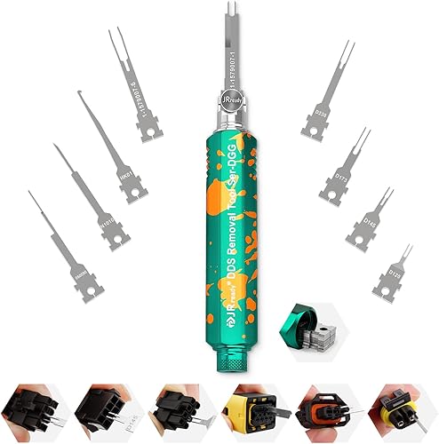 Miniatura 20 de JRready ST5255-05 Kit de herramientas extractoras de pines Herramienta de extracción de terminales con 5 puntas de repuesto para ventilador Molex
