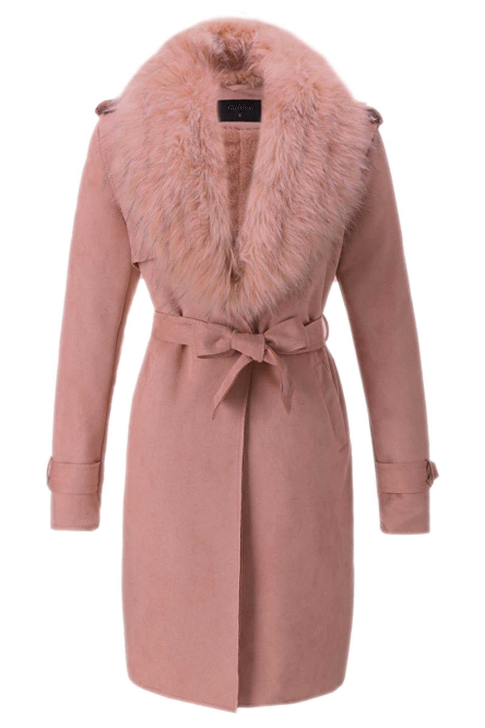 GiolshonWomen's Puffer Coat Long-Sleeve Winter Warm Hood Jacket with Pocket