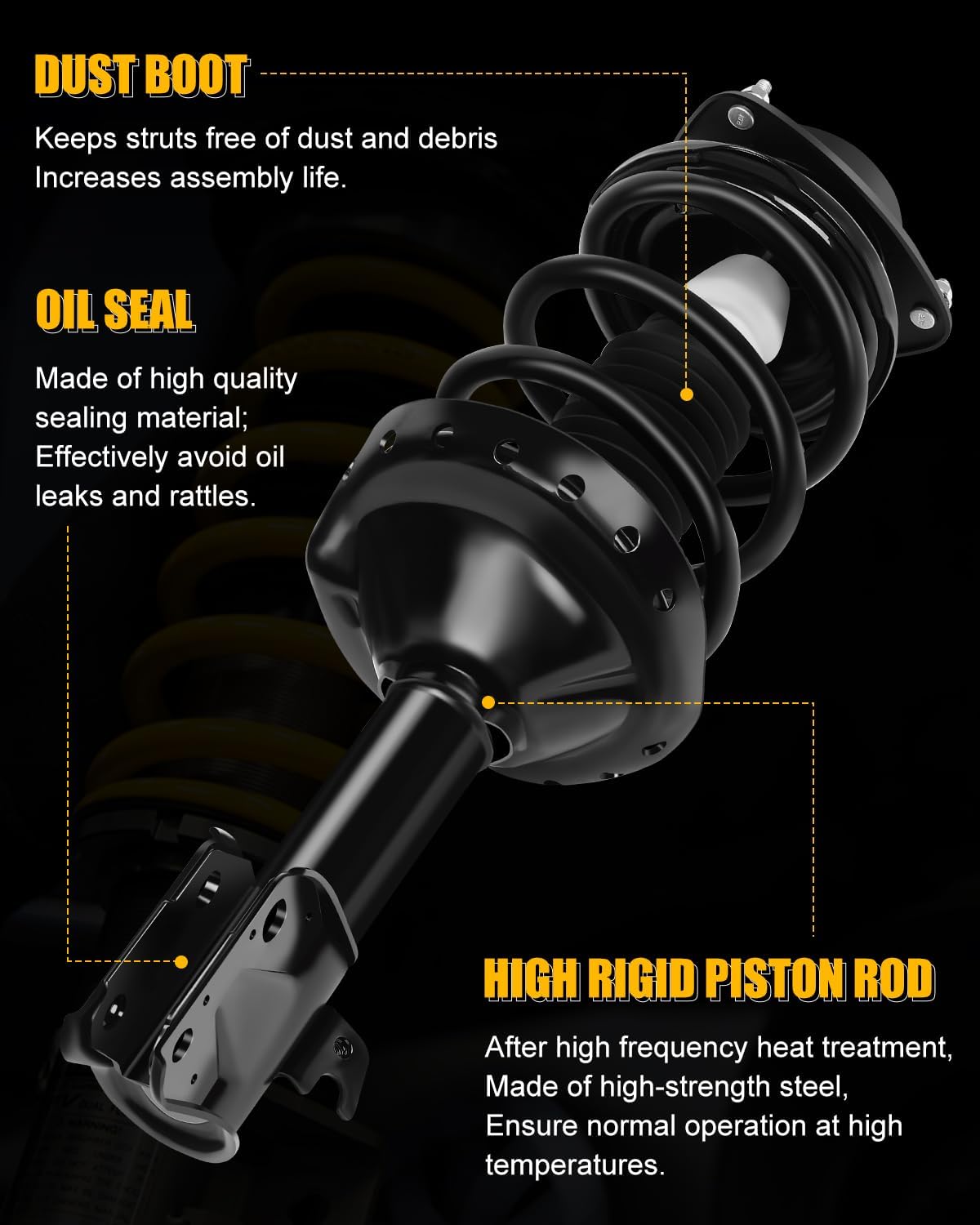 Front Complete Strut Coil and Spring Assembly Fits for 2009-2013 for Subaru for Forester 2.5L, Struts Shocks Kit Replace 172678