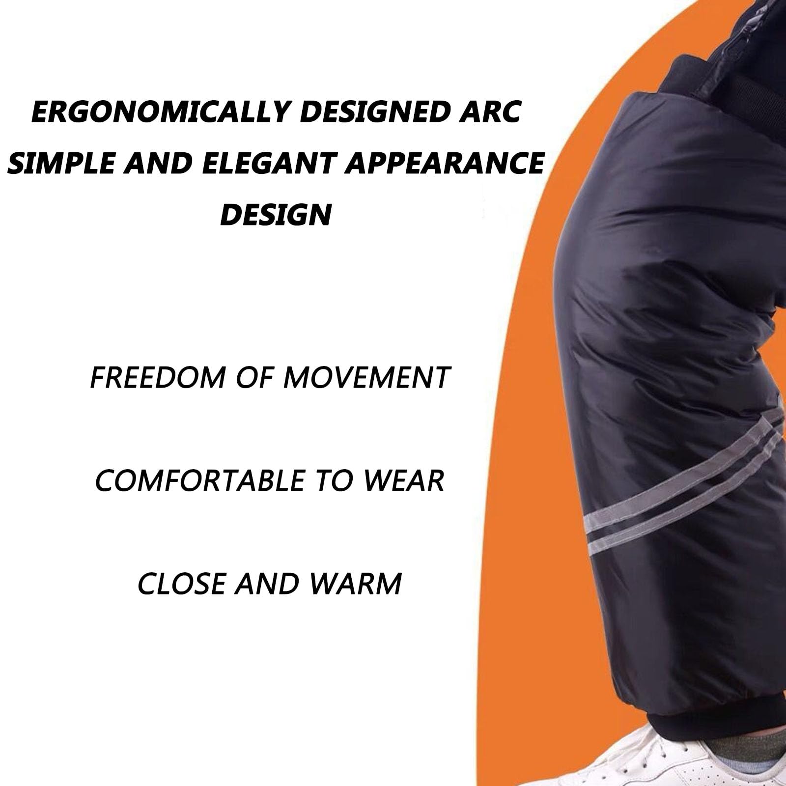 Ginocchiere per moto, Copri-leggings caldi invernali, fodera termica, scaldamuscoli invernali antivento regolabili, 1 paio(60cm)
