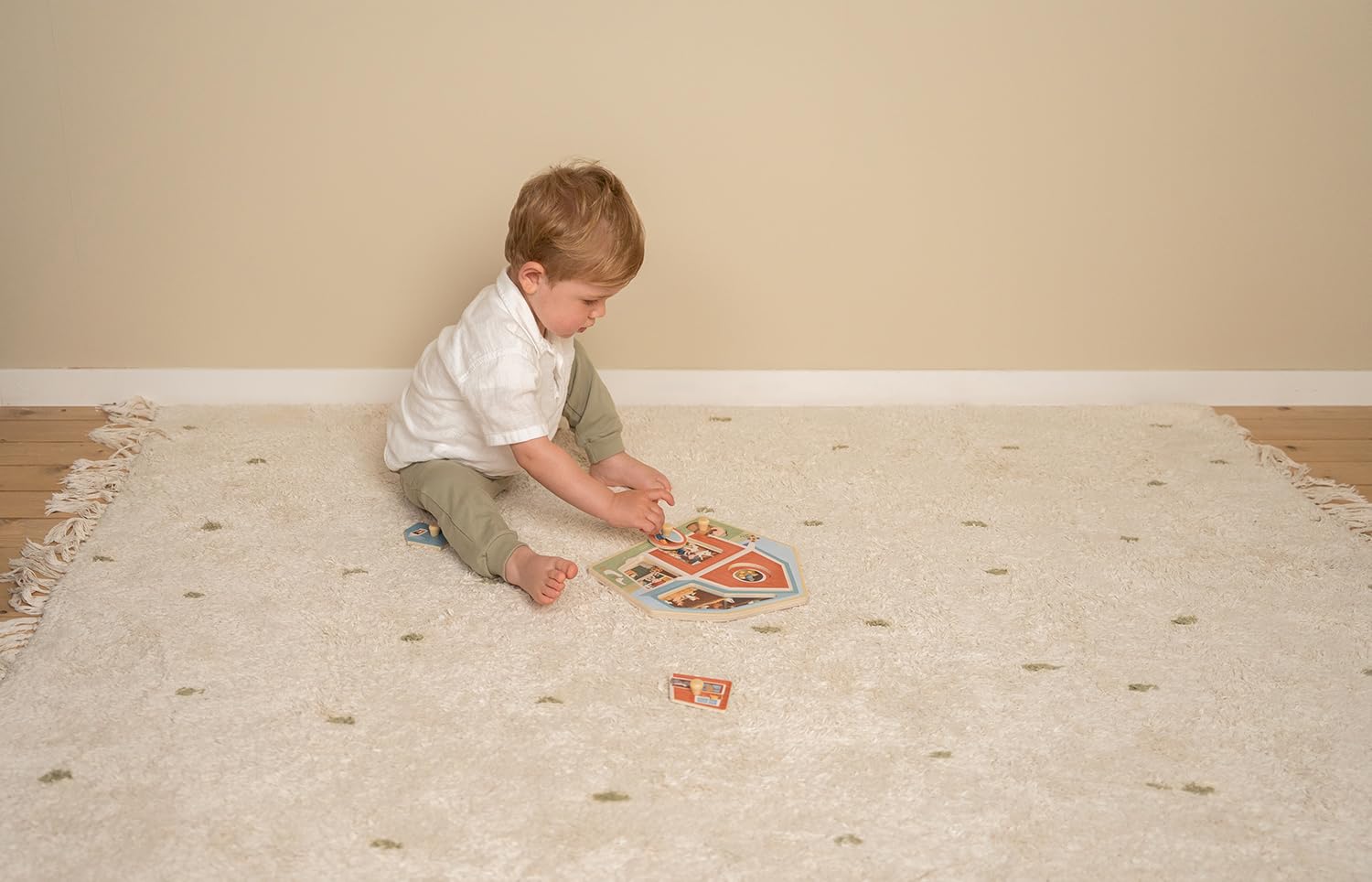 Little Dutch 7158 - Puzzle de madera con mango de madera FSC
