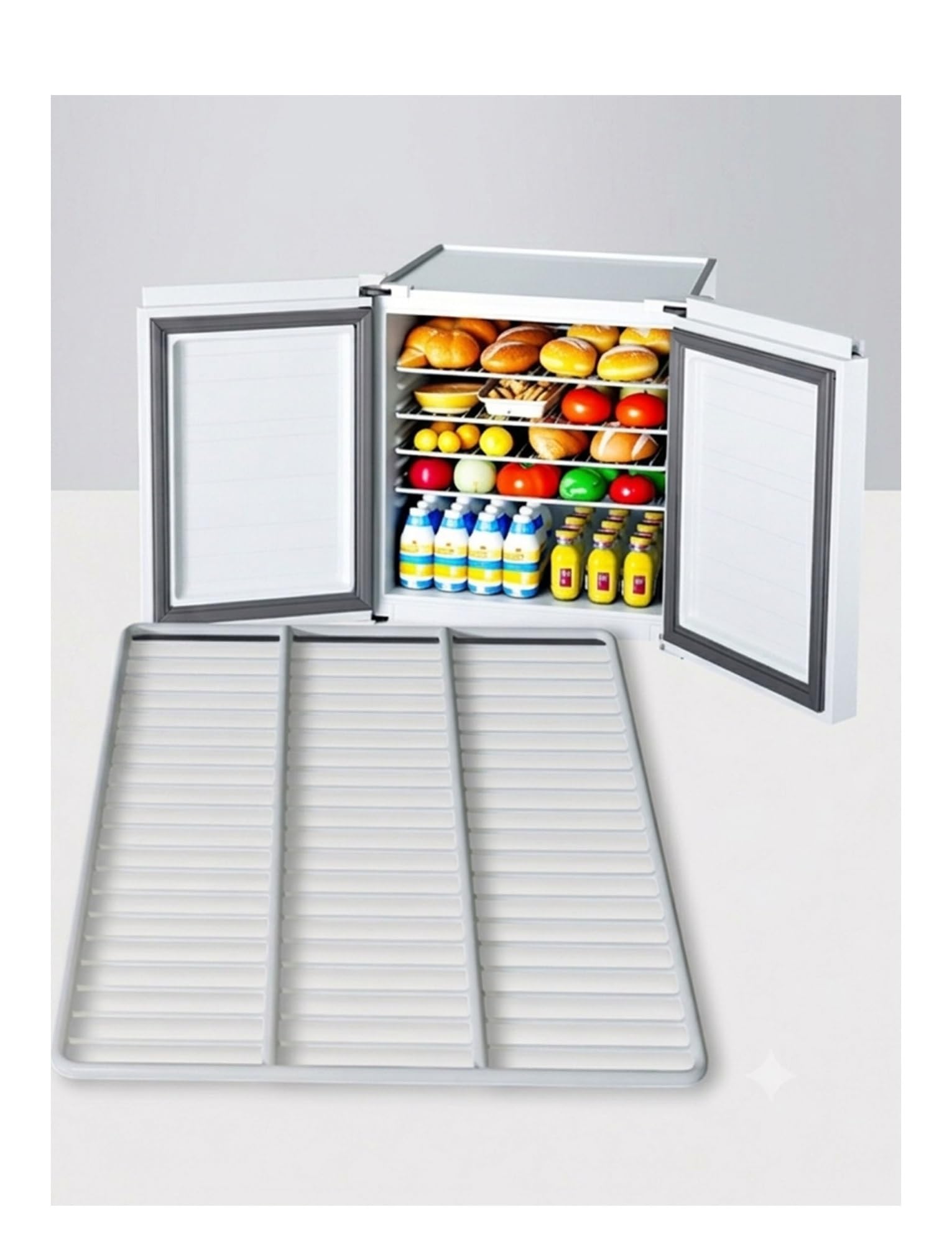 Rejilla Estante de Alambre para Congelador Comercial | Organizador de estantes de almacenamiento de alimentos y bebidas de alta resistencia for supermercados(44x36cm)