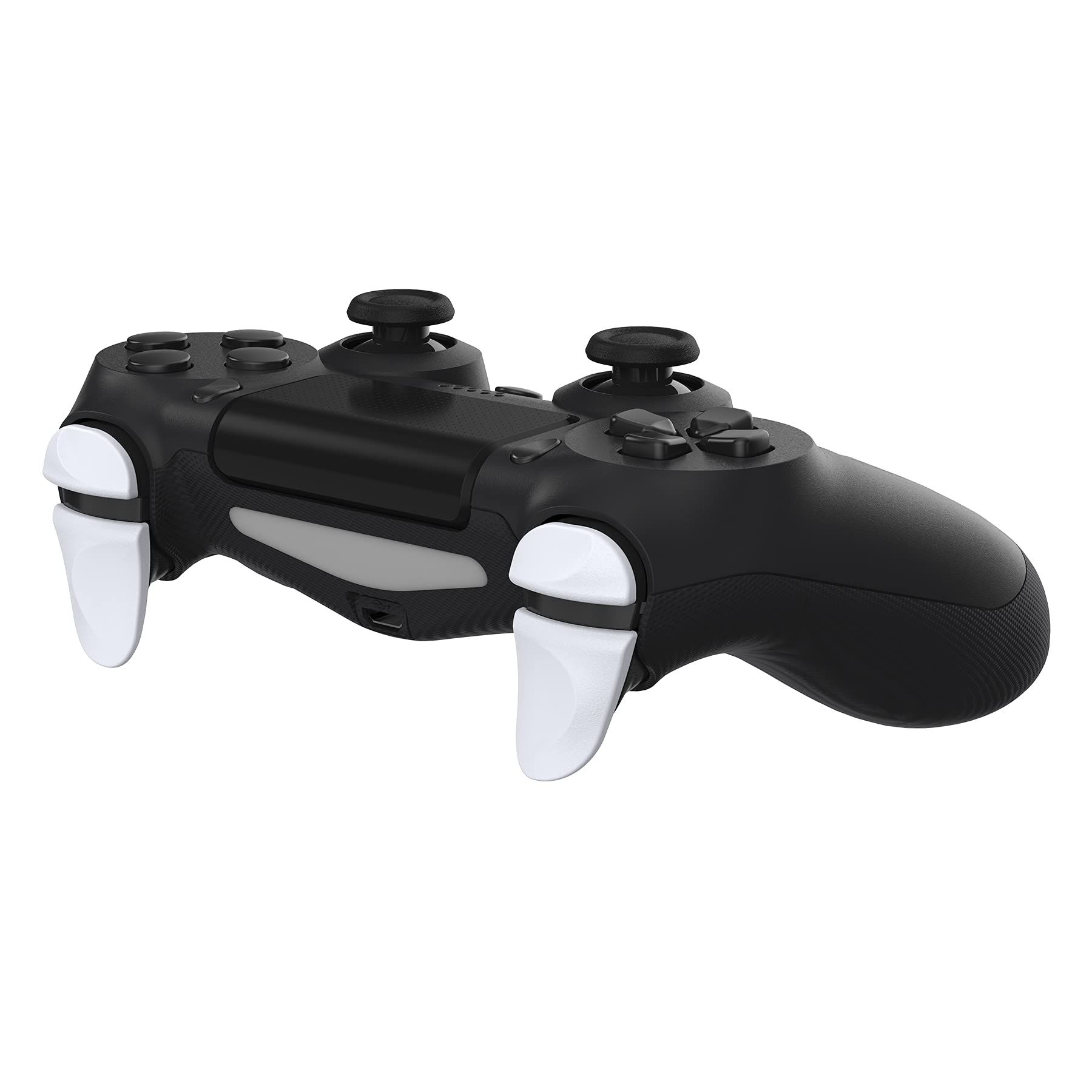 PlayVital 2 par Przycisk Wyzwalacza do ps4 Kontrolera | Przedłużacze Zderzaka do ps4 Slim Pro,Przycisków Naramiennych Wyzwalaczy Przedłużających-Biały