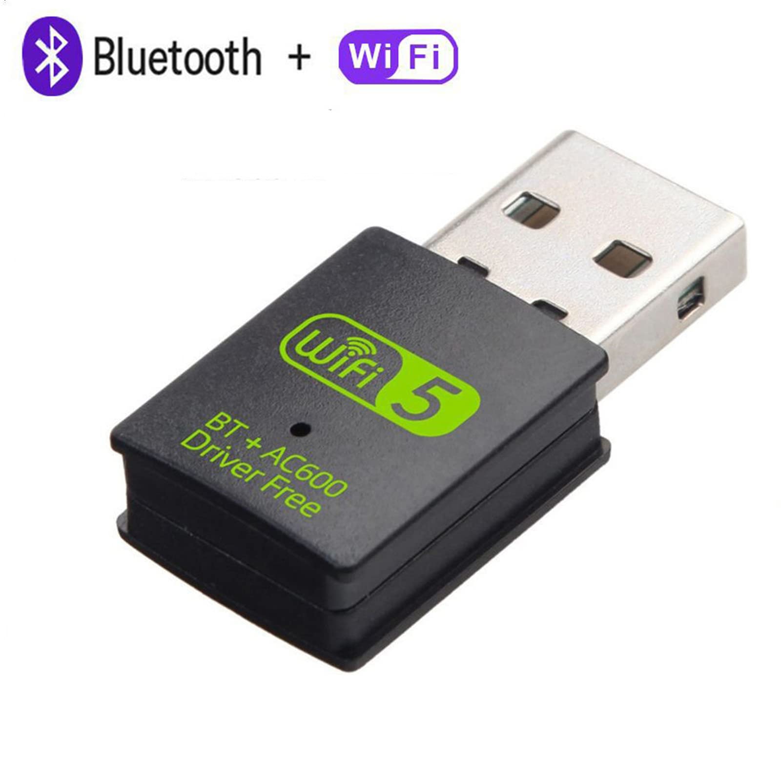 WANGCL Antena WiFi USB AC600Mbps Adapter Red WiFi Dwuzakresowy receptor 2,4G/5GHz WiFi dla komputerów PC Sobremesa