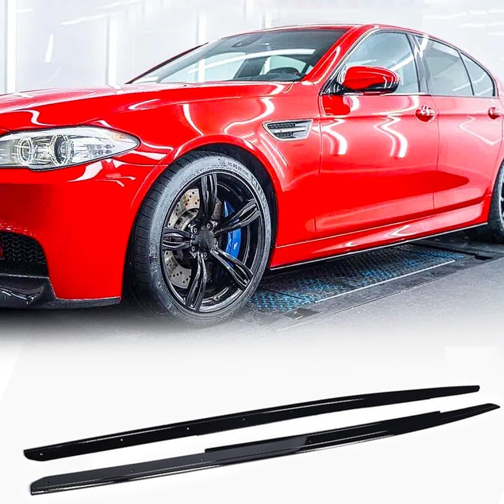 MCARCAR KIT Side Skirts Extension Compatible with BMW 5 Series 2011-2017 528i 535i 550i M-Sport Sedan Gloss Black ABS Under Door Rocker Panels Valance Extension Lip Factory Outlet