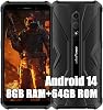 Ulefone Armor X12 Pro Outdoor Mobile Phones without Contract MTK G36 8GB 64GB Outdoor Smartphone Android 14 13MP 8MP 5.45 Inch HD 4860 mAh Battery IP68 Mobile Phone without Contract Dual