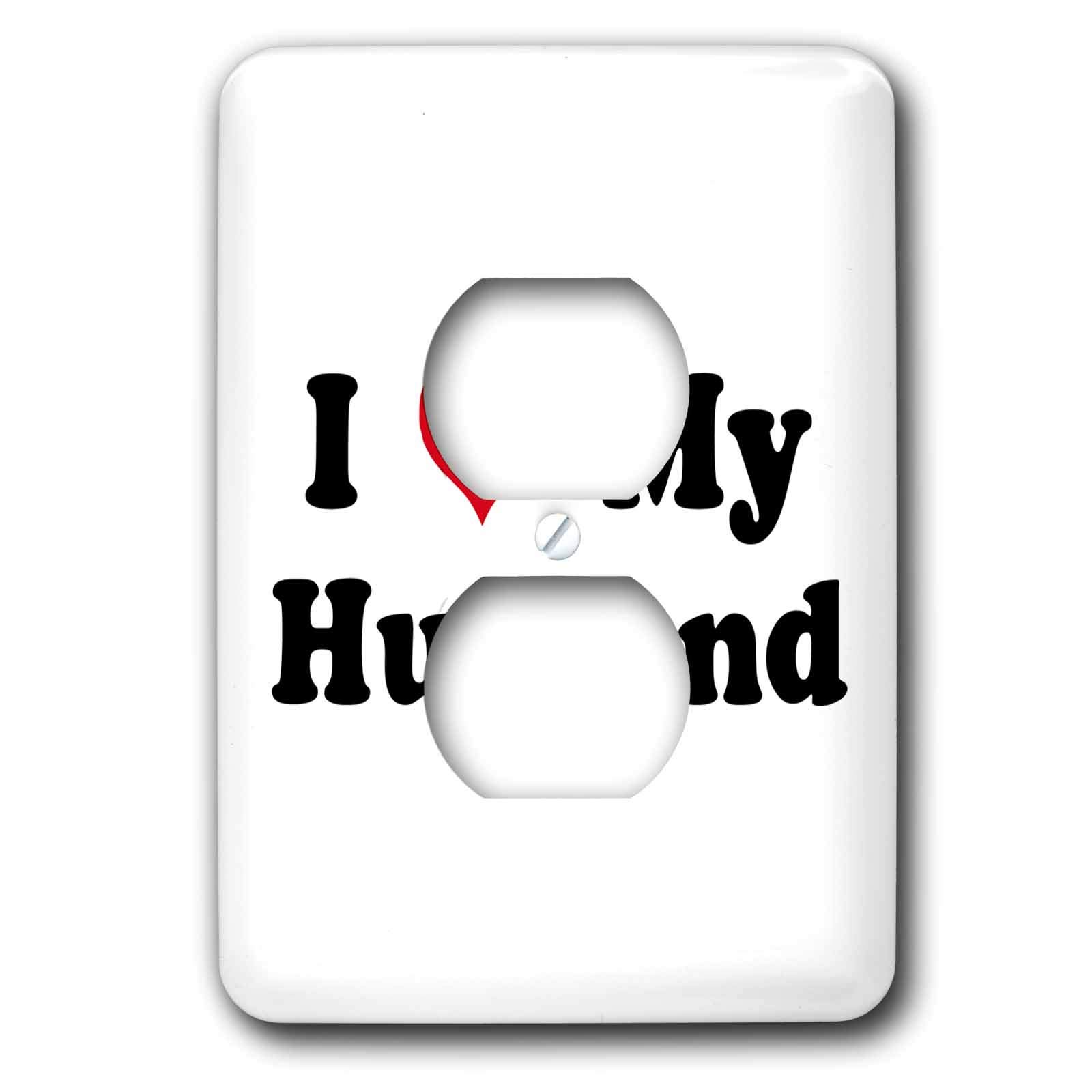 Double prise I Love My Husband 3dRose plaque décorative pour chambre romantique