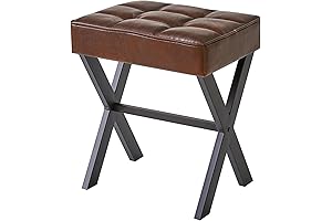 IBUYKE Square Makeup Stool with X-Leg
