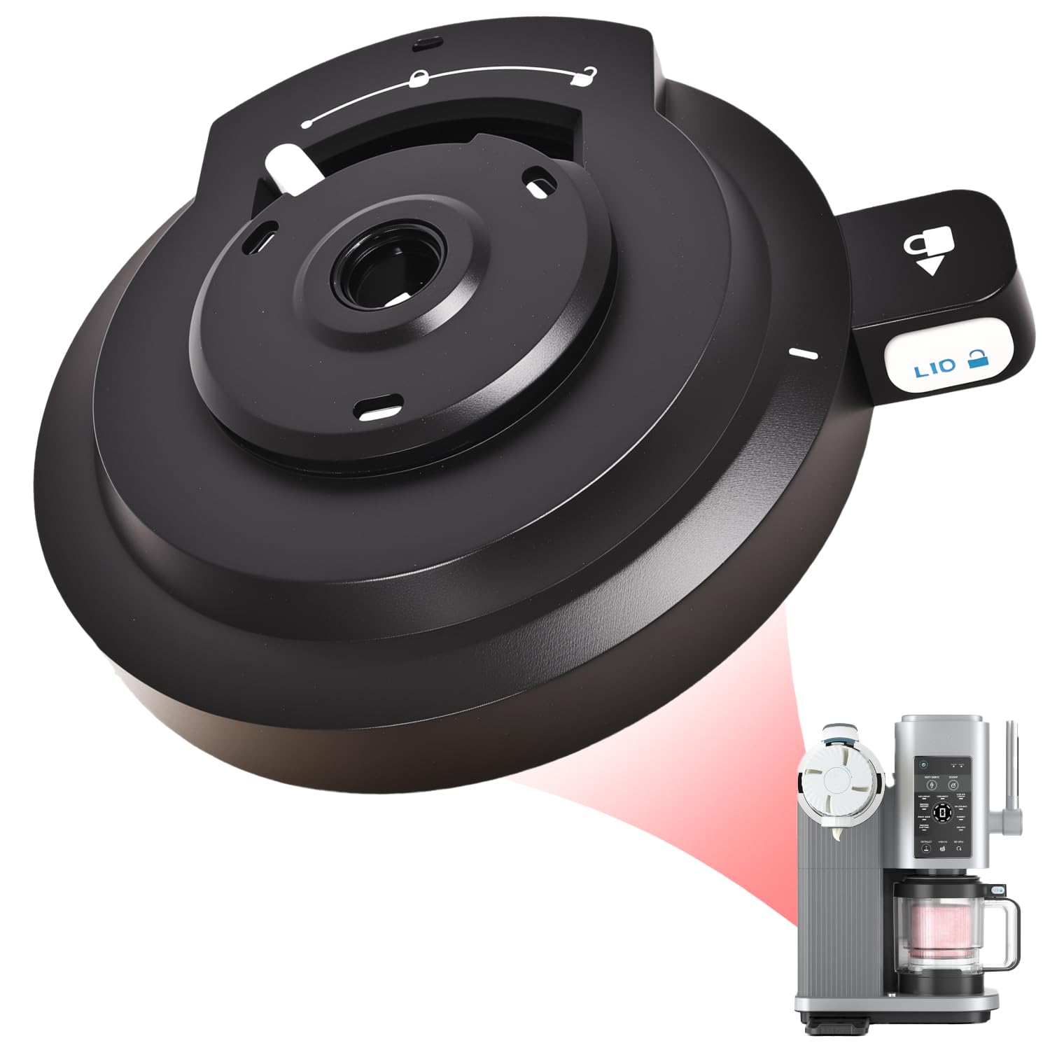 Outer Bowl Lid for Ninja NC701 Ice Cream Maker,Reusable Ninja Creami Accessories,Creami Swirl Replacement Lid Compatible Ninja NC700/NC701/NC701C Series,Creami Replacement Lid(NO Paddle)