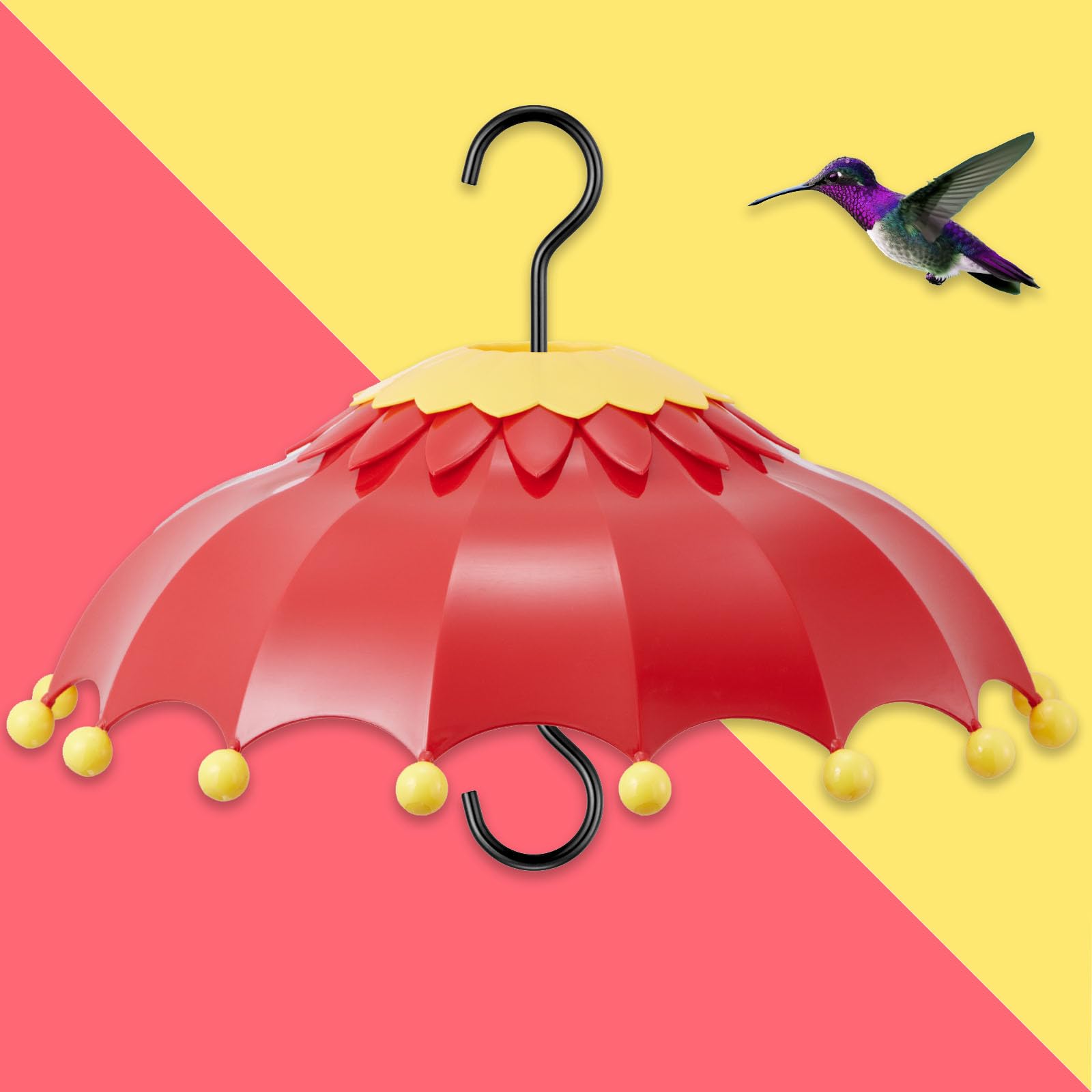 Baffle for Bird Feeder Cover Dome Rain with 3 Hooks, Suitable for Hummingbird Feeders and Wild Bird Feeders,Built-in Ant Moat,Protective Cover for