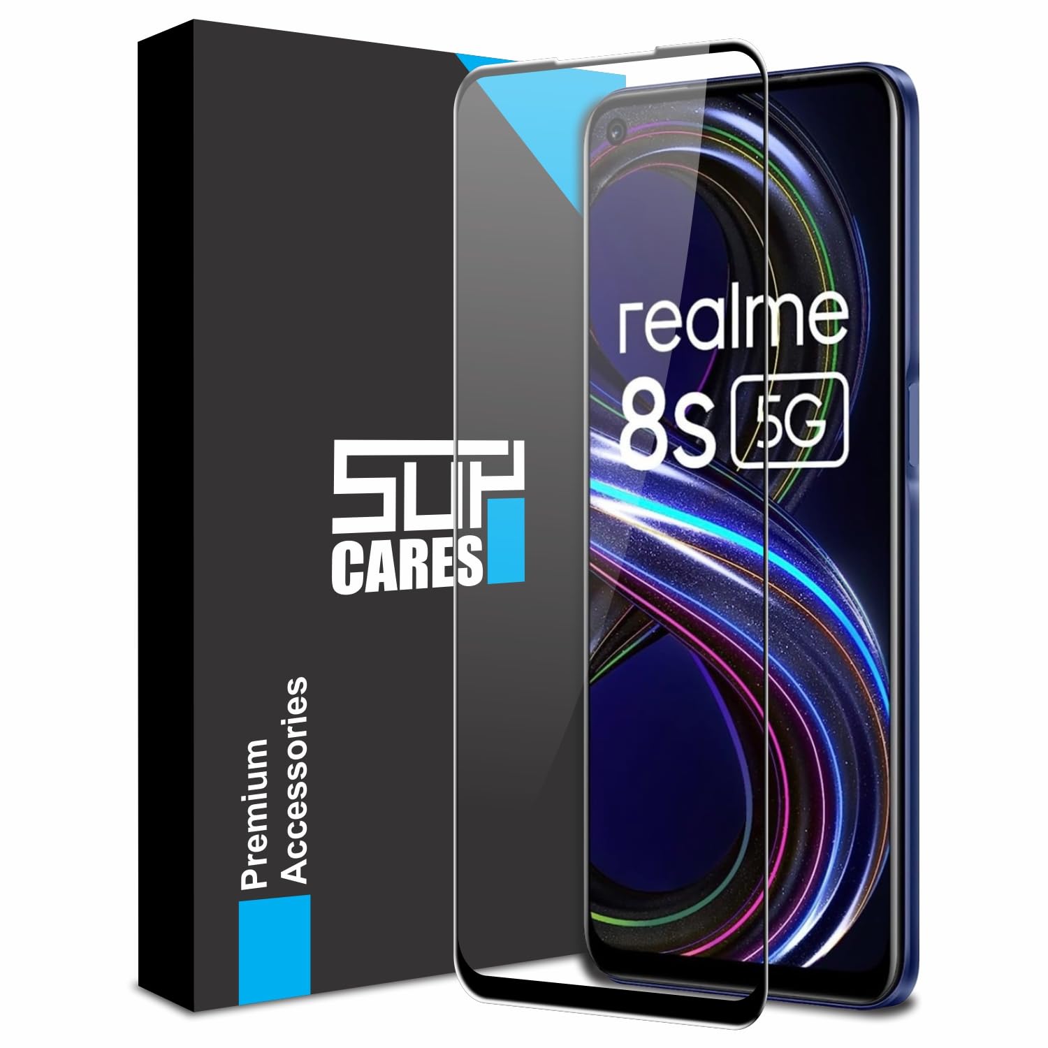 SupCares Edge To Edge Tempered Glass For Realme 8S 5G / Realme 6 / Realme 6I And Oppo A52 With Easy Self Installation Kit | Black (B0BZL6F4BD) Amazon Price History, Amazon Price Tracker