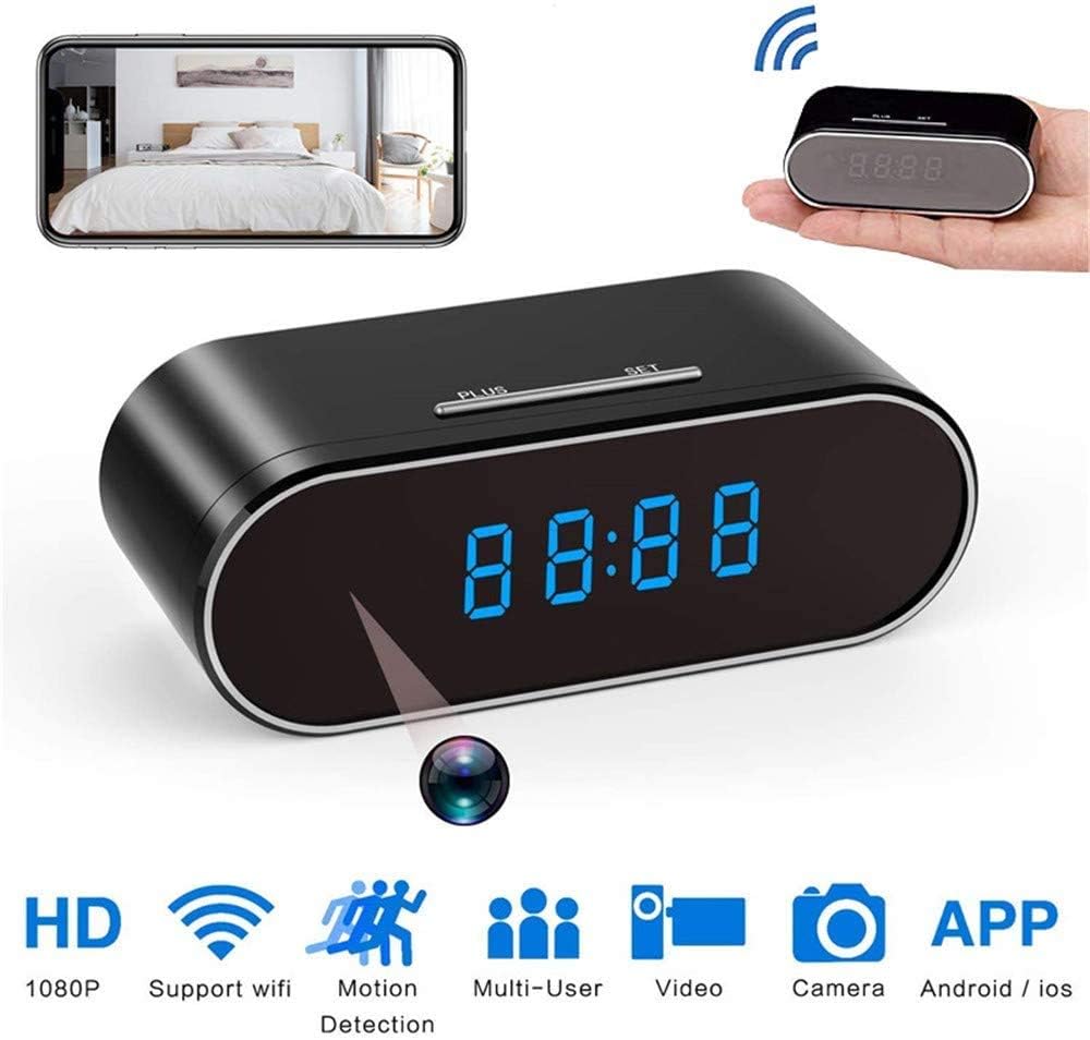 Hоttеѕt Sаlеѕ WiFi Hidden Cameras Clock ，HD 1080P Nanny Cam, 140°Angle Wireless Security Camera with Night Vision/Motion Detection/Loop Recording for Indoor Home Security Monitoring
