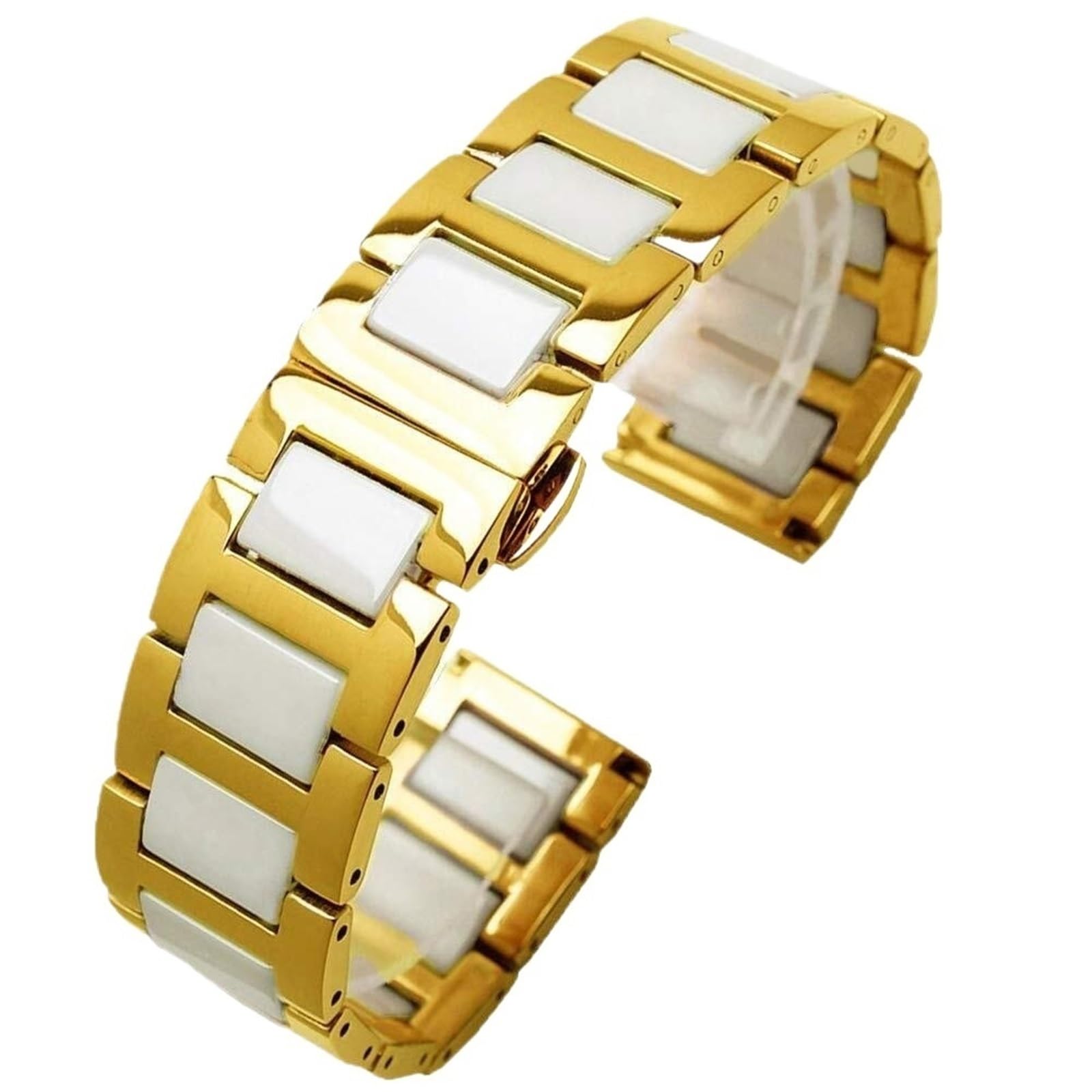 Bracelet de montre céramique blanche 22 mm pour un style chic estival