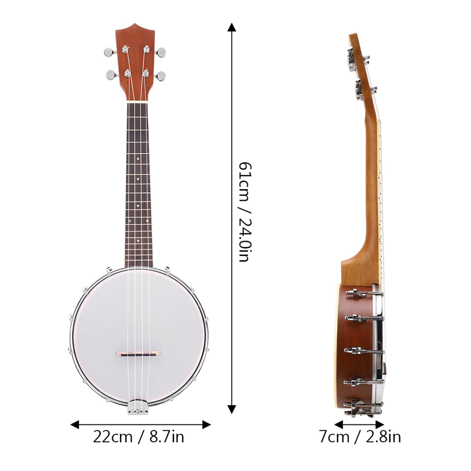 Generic 4-saitiges Banjo-Set. Feines Design. Feine Verarbeitung. Glatte Oberfläche. Angenehmes Spielen für Musikbegeisterte