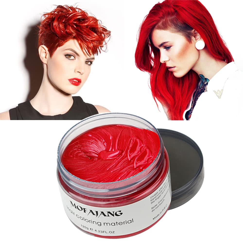 Red Hair Wax Color, SOVONCARE Temporary Dye Wax Natural Hairstyle Cream