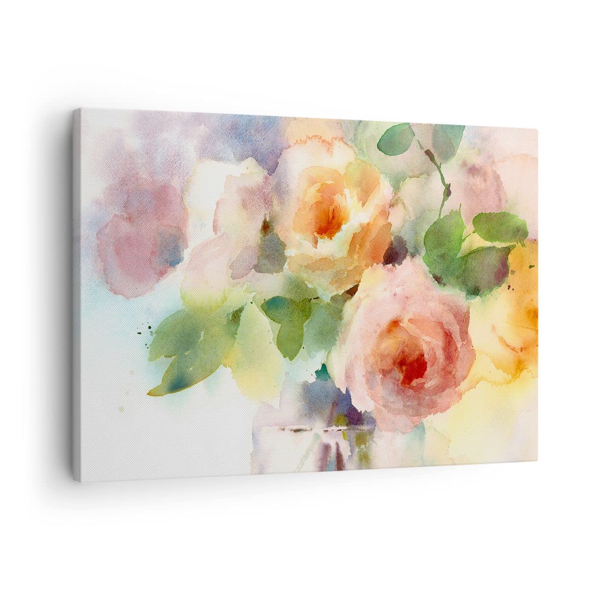 ARTTOR Lienzos decorativos rosa flor jardin Cuadro Sobre Lienzo Moderno 70x50cm Cuadros Decoracion Salon Dormitorio Cocina Cuadros Pared Imágenes Wall Art Prints Decor Canvas AA70x50-3910