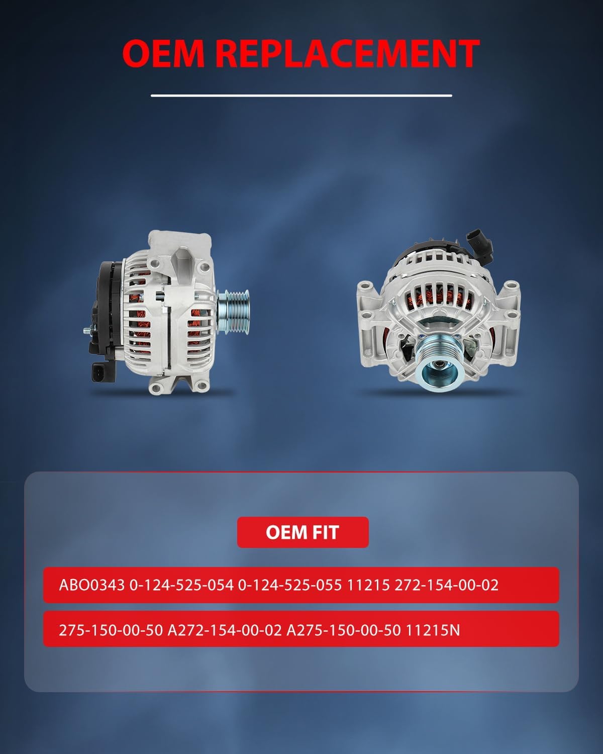cciyu New Alternator 11215 Fit for 2006-2009 For Mercedes-Benz for C230,2006-2007 For Mercedes-Benz for C280,2006-2011 For Mercedes-Benz for C350
