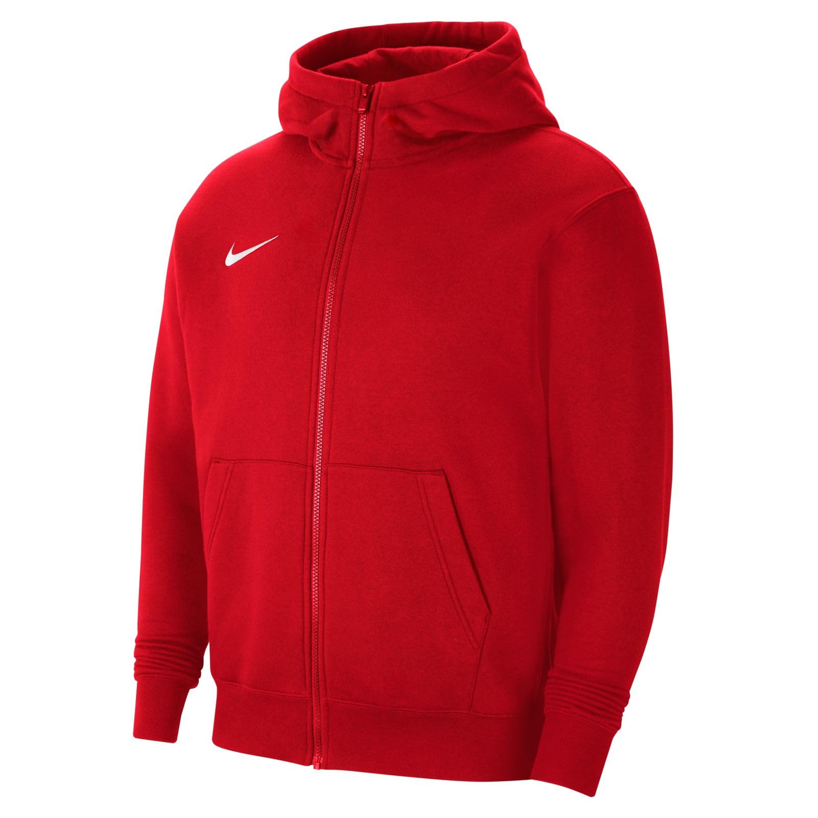 NIKE Kid Y Nk Flc Park20 Fz Hoodie Sweatshirt, Red White, M