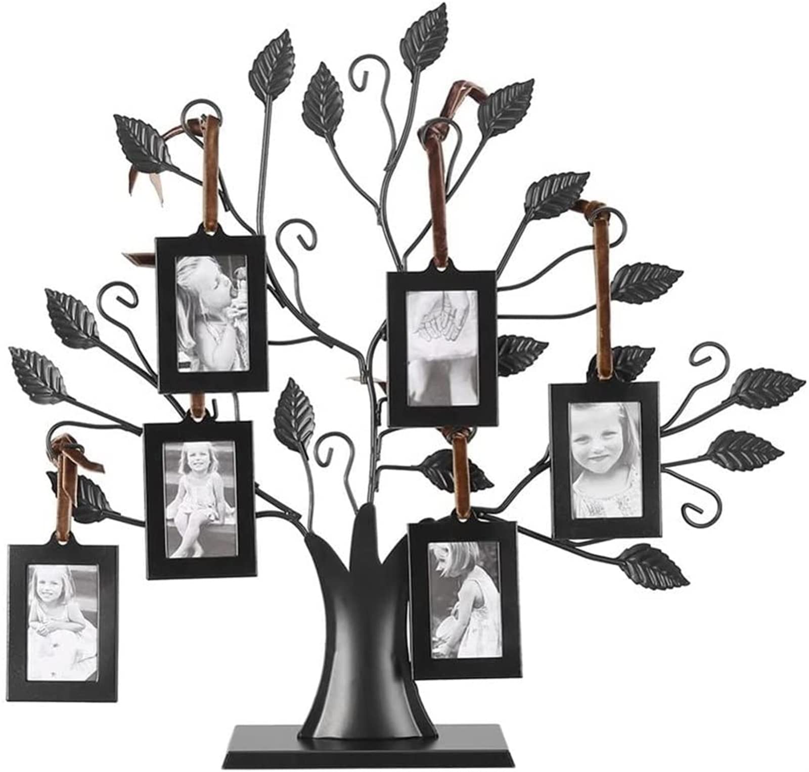 HTTGDGDH 6pcs Fashion Photo Frame Family Tree Photo Frame Family Photos Frame Display Tree with Hanging Pictures Frames