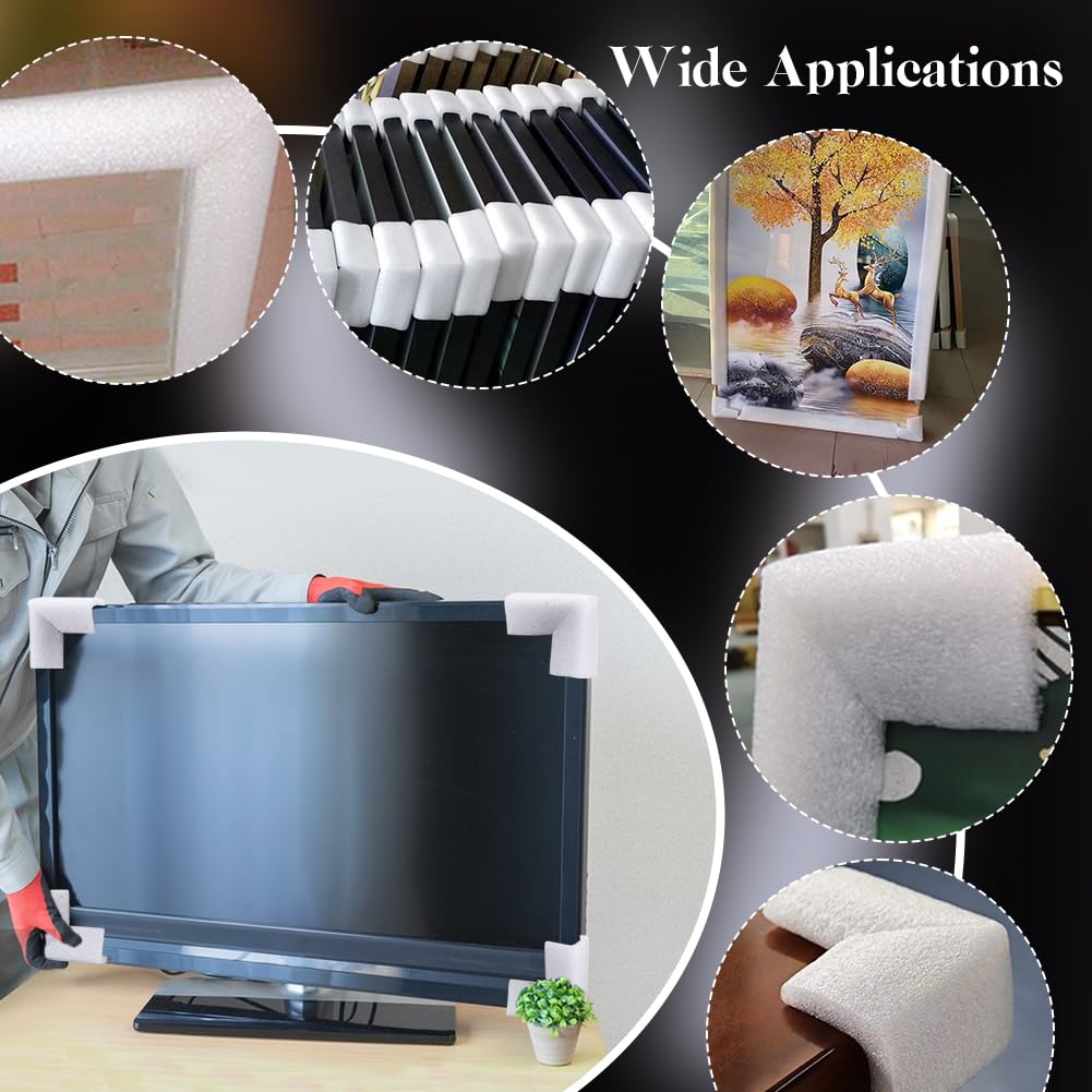 NBEADS 30 Pieza de Protección de Bordes de Espuma para Esquinas, Protectores de Esquinas de Espuma En Forma de L Protectores de Esquinas de Muebles Embalajes para Envíos de Fotos