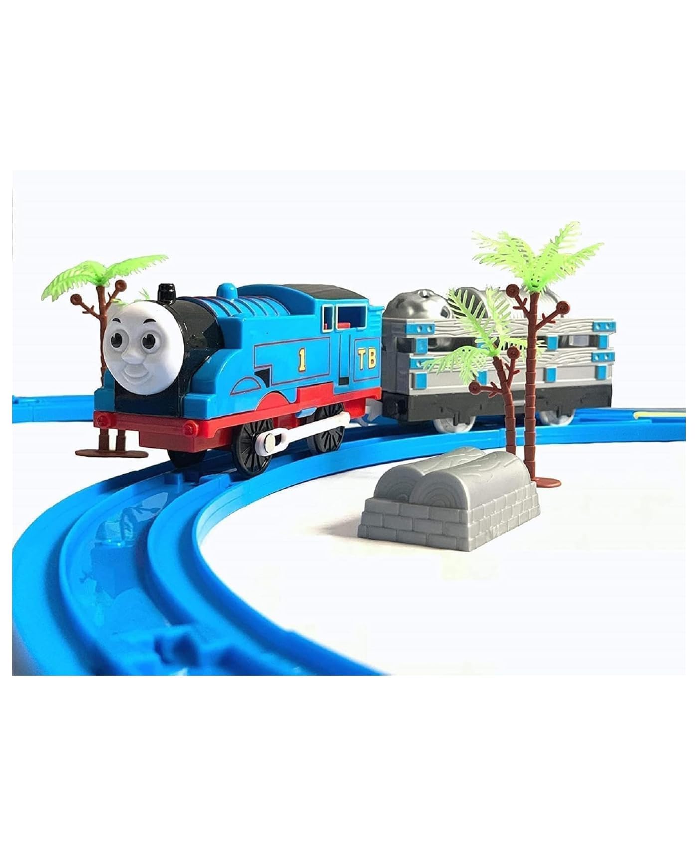 Cable World Battery-Operated Express Toy Train Set for Kids 3+ | Railway Tracks | Adventure Train with Lights, Sound, Over-Bridge, Tunnel Cave | Educational Toy | Ideal Gift | Fun & Learning-image-7