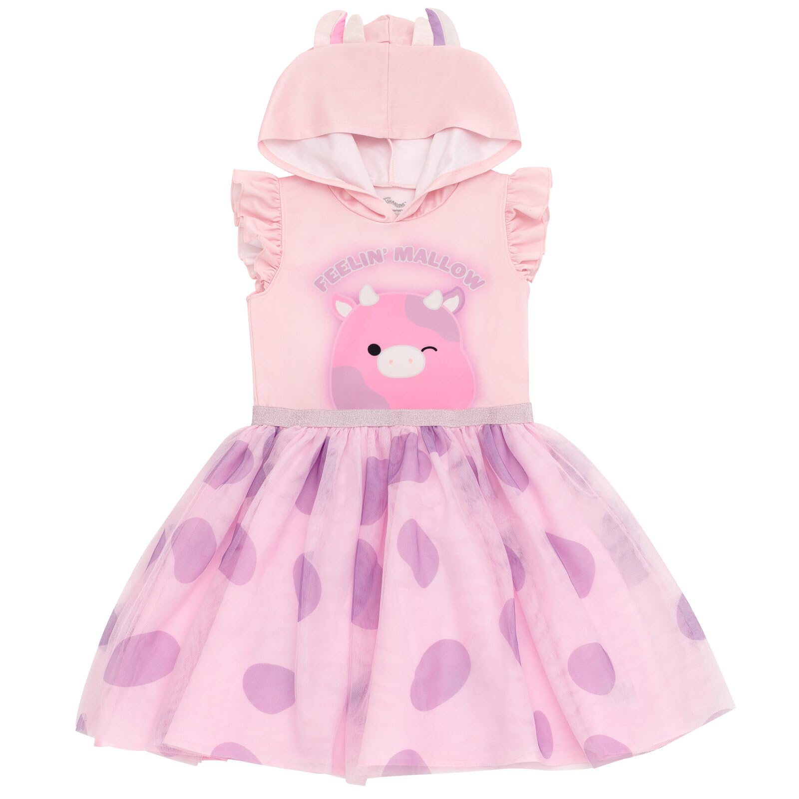 Squishmallows Girls Scuba Cosplay Hooded Tulle Tutu Dress Toddler to Big Kid Sizes (4T - 14-16)