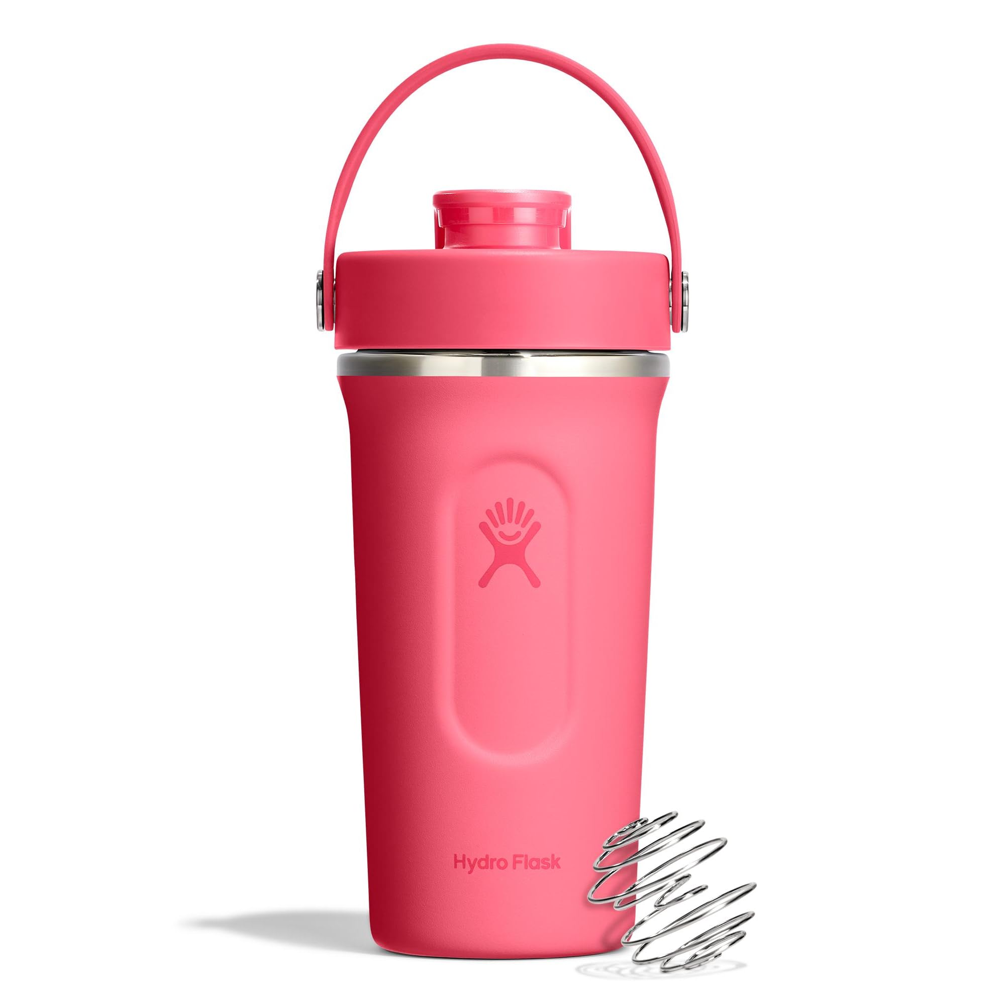 Hydro Flask - Insulated Stainless Steel Shaker Bottle 710 ml (24 oz) - Beccuccio a Chiusura Ermetica Flip Chug – Per Frullati Proteici e Integratori – Sfera Frusta – Freddo per 24 Ore - Popstar Pink