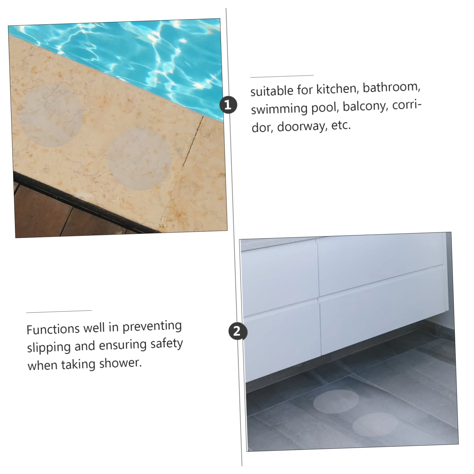 3 Juegos De Pegatinas De Ducha para Baño Antideslizantes para Bañera Cocina Escaleras 16 Unidades X 3 Unidades