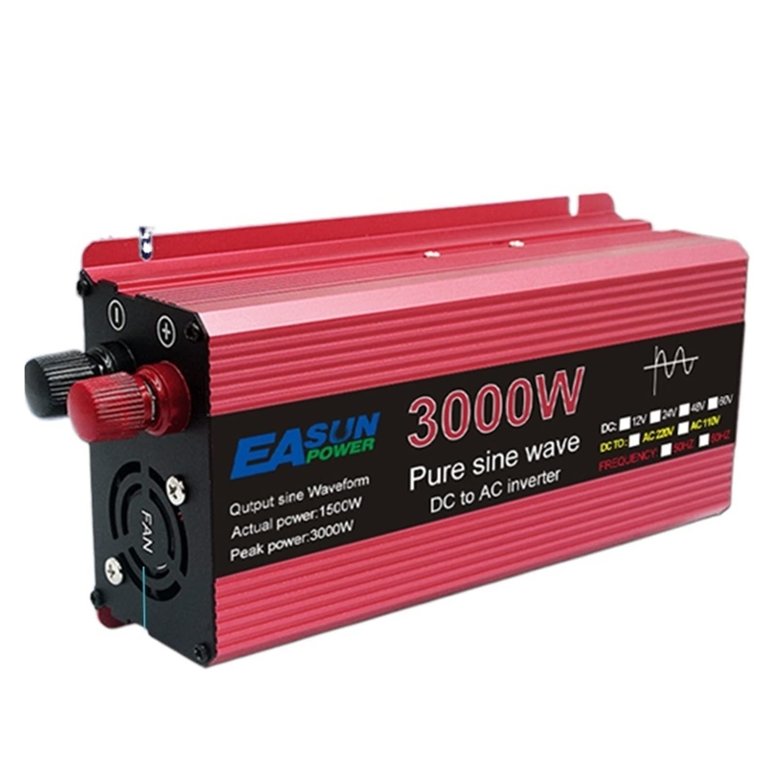 Inversor de Onda sinusoidal Pura 12V CC a CA 220V convertidor 3000w 2200w 1600w 1000w estabilizador 24V inversor Solar 50hz 60hz Transformador(3000w,12V-220-240V 50HZ)