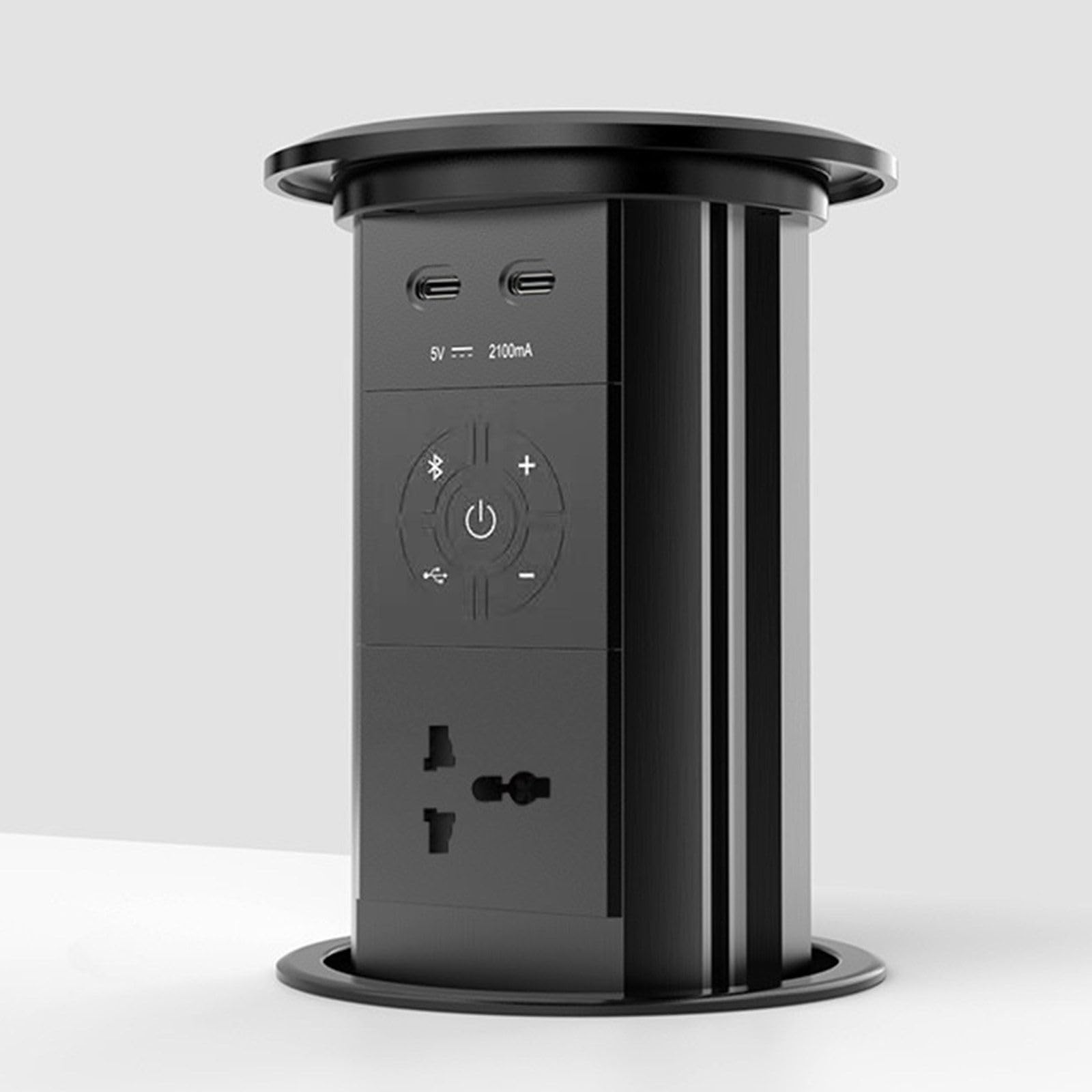 Listwy zasilające Wielofunkcyjny pulpit kuchenny Island Ukryte elektryczne gniazdo do podnoszenia, wysuwane, odpowiednie biura(Black)