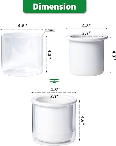 Miniatura 4 de Phoenix Vine Maceta de terracota de 4 pulgadas, maceta de terracota de diseño para plantas, maceta cilíndrica de terracota de interior con juego de