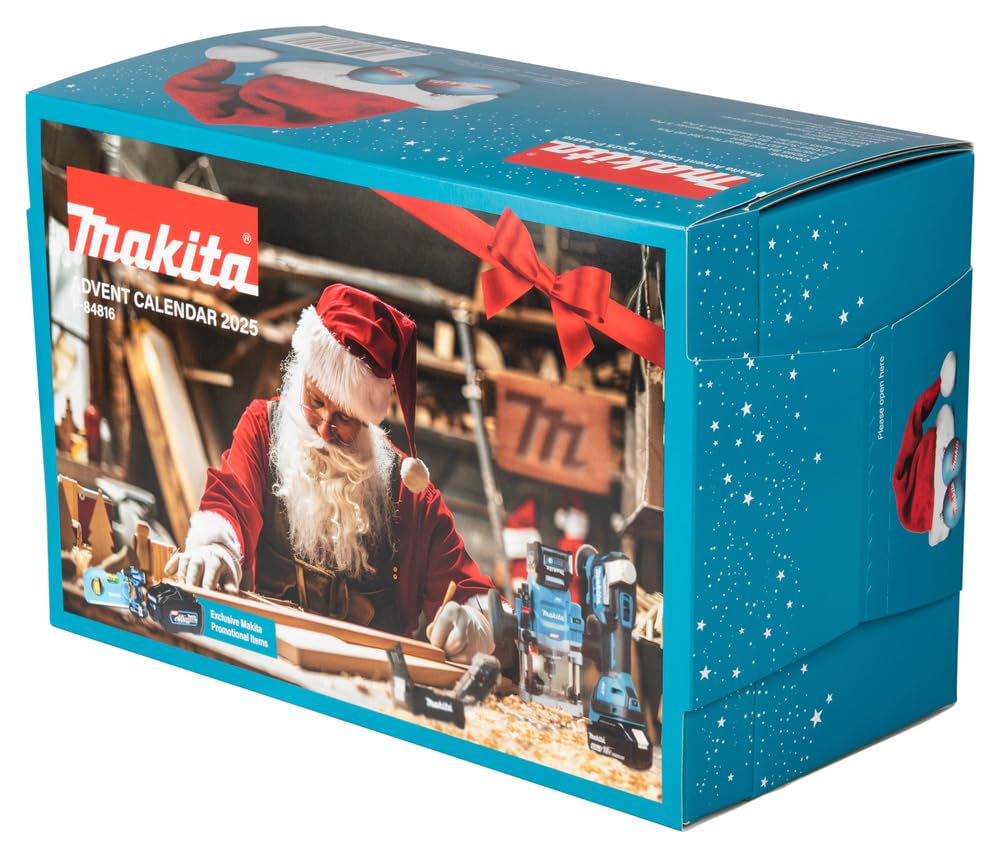 Makita Calendario dell'Avvento 2025, Set di Utensili e Accessori da 60 Pezzi, con Punte HSS, Inserti, Portainserti Magnetico, Attrezzi Manuali