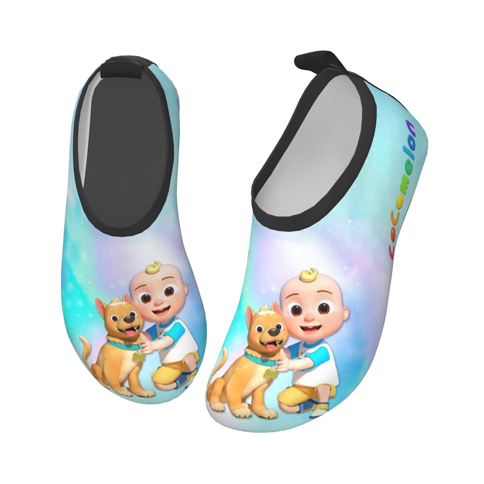 Jegplic Kids Cute Baby Water Shoes Non-Slip Quick Dry Swimming Barefoot Beach Aqua Pool Socks for Girls Boys Toddlers(1,11-12 Little Kid)