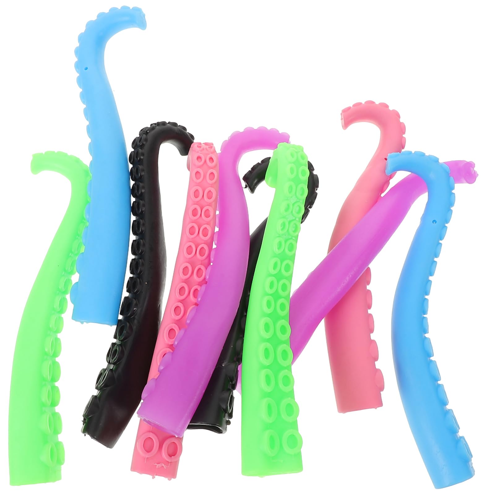 Marioneta De Dedo Pulpo De Goma Termoplástica – Juguete Fidget De 15 Cm Para Aliviar El Estrés Y Juego Sensorial Creativo