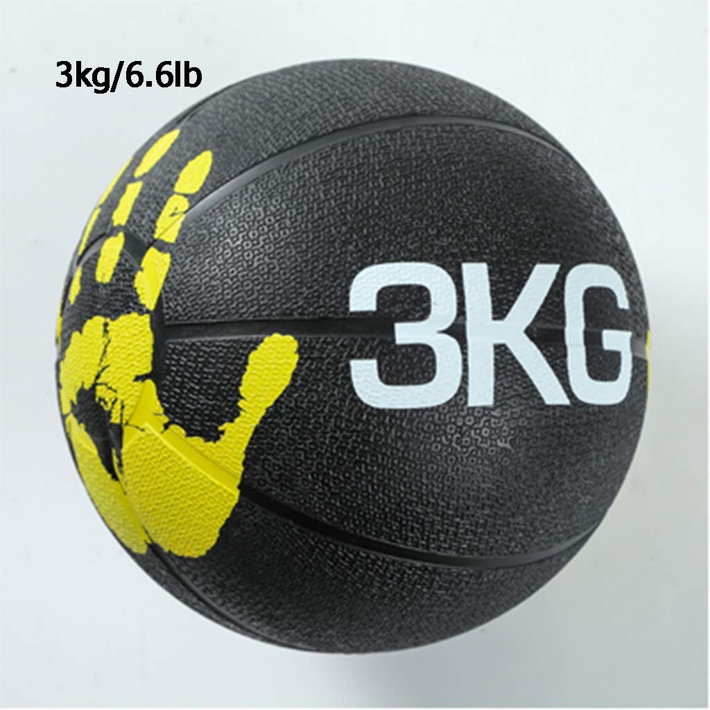 Balones medicinales Hua Aptitud Bola De Medicina, Pelota De Goma Maciza, Antideslizante Y Resistente A La Cintura Otoño-Y Bola Formación Abdomen, 1kg-10kg, 2 Estilos