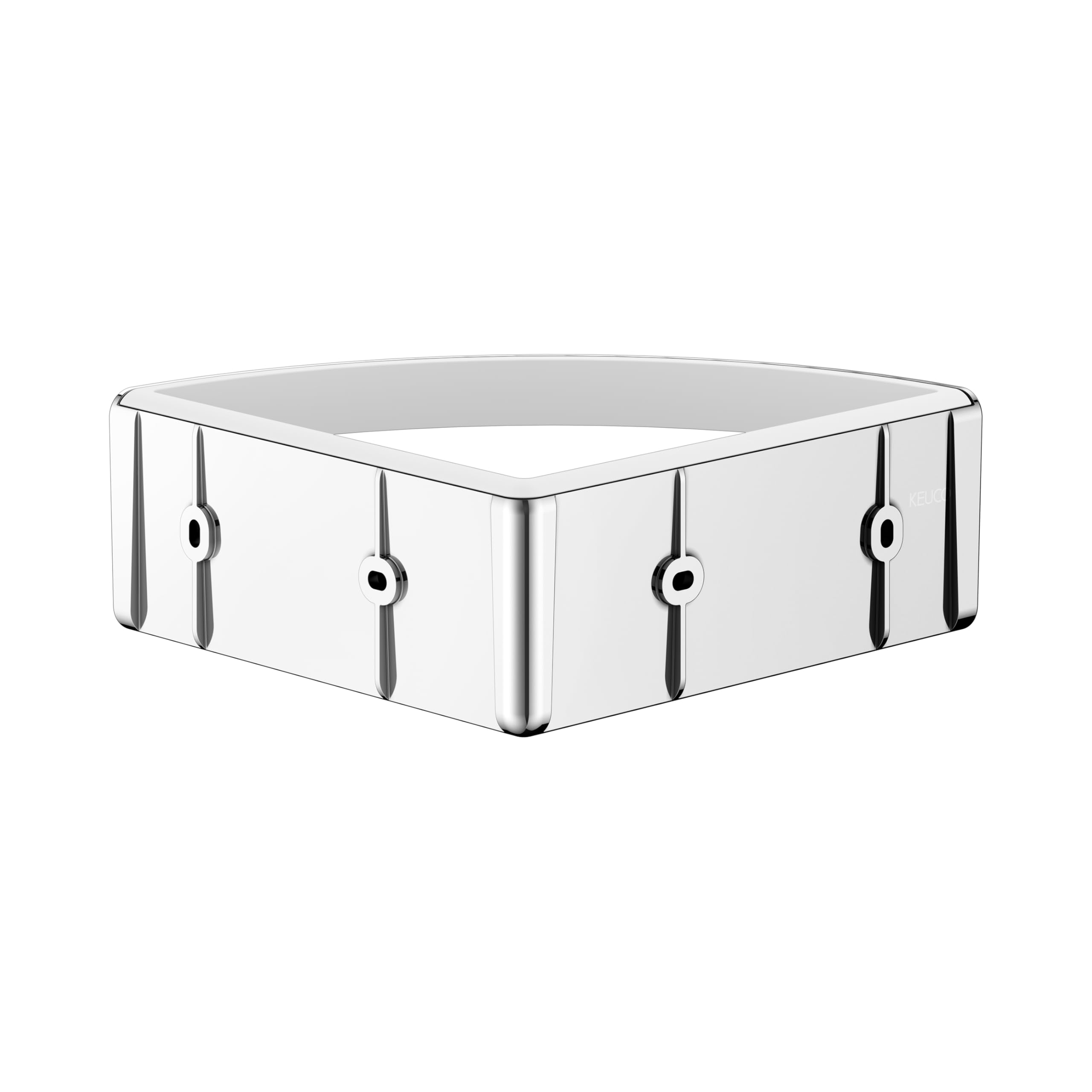 Keuco Elegance Panier de douche d’angle 18x18 cm, chromé, insert blanc