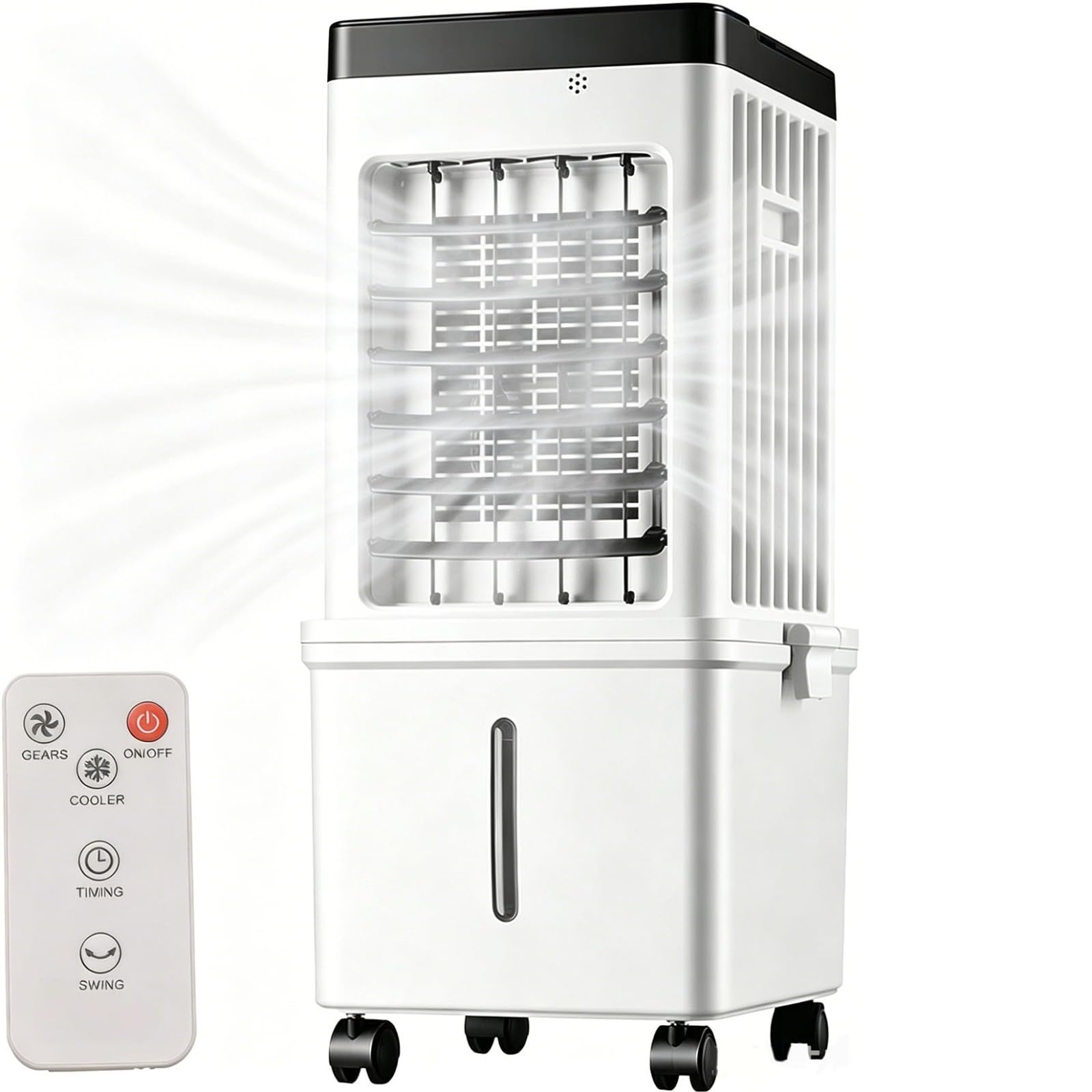 Aire Acondicionado Portátil Sin Tubo De Escape Ventilador Y Humidificador 3 En 1 Capacidad 15 L 3 Velocidades 3 Modos Temporizador 7,5 H Control Remoto Súper Ahorro de Energía A