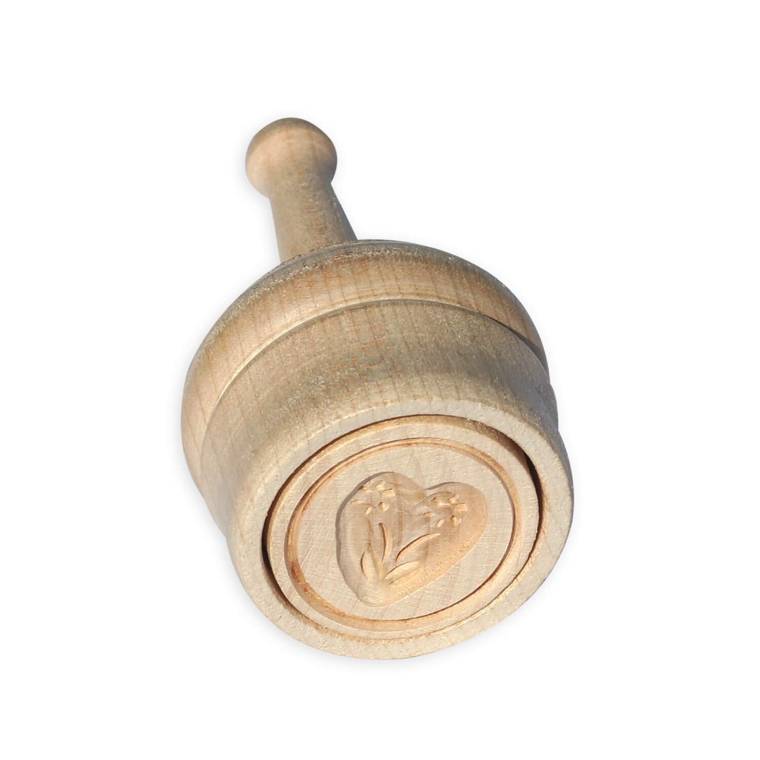 KAESE-SELBER.DE Butterform Stempel Butterform Stempel Herz aus Holz, 9 cm, 30 g