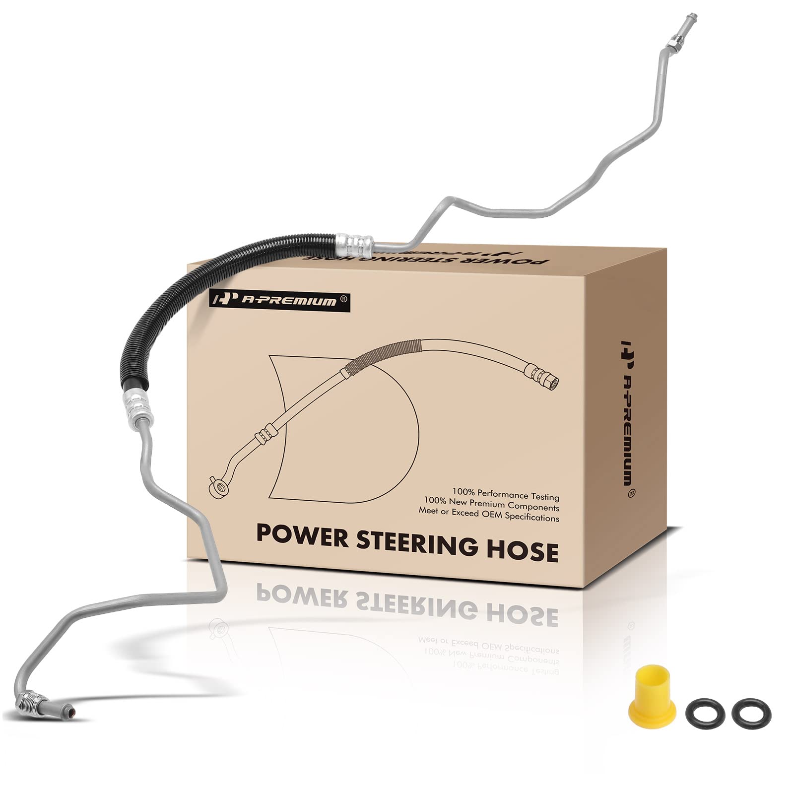 A-Premium Power Steering Hose Pressure Hose Line Assembly Compatible with Chevrolet Impala 2006-2009, Monte Carlo 2006-2007, 5.3L, Pump To Gear/Rack Pinion, Replace# 15291019