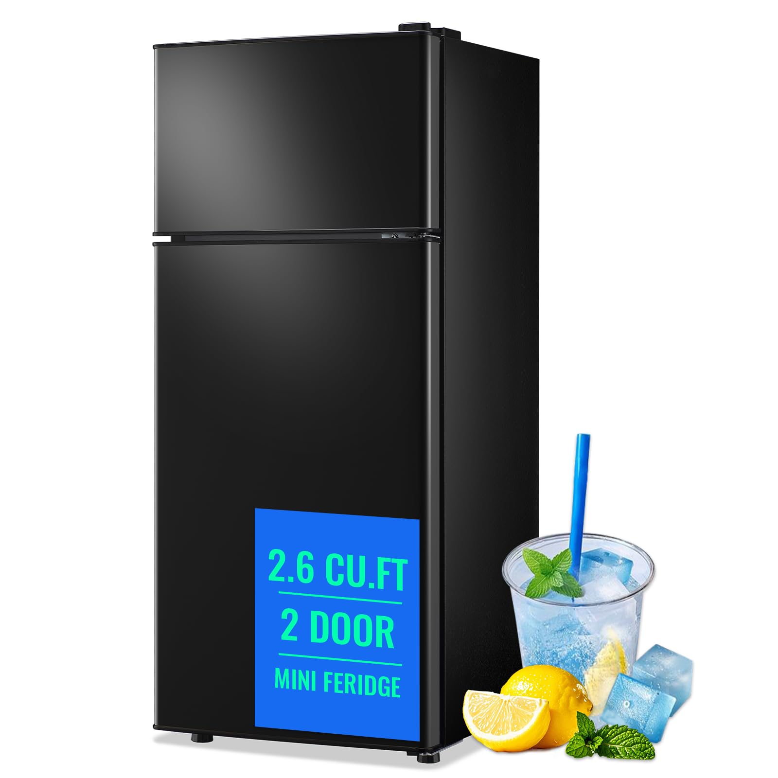 TACOOL 53-BLACK 2.6 cu ft Compact Freezer Black
