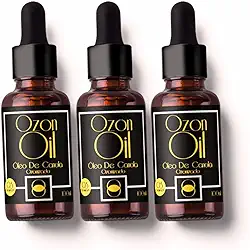 Óleo de Canola Ozonizado 100% Puro 100ml Kit 3 por 2! Concentrado Frasco Âmbar