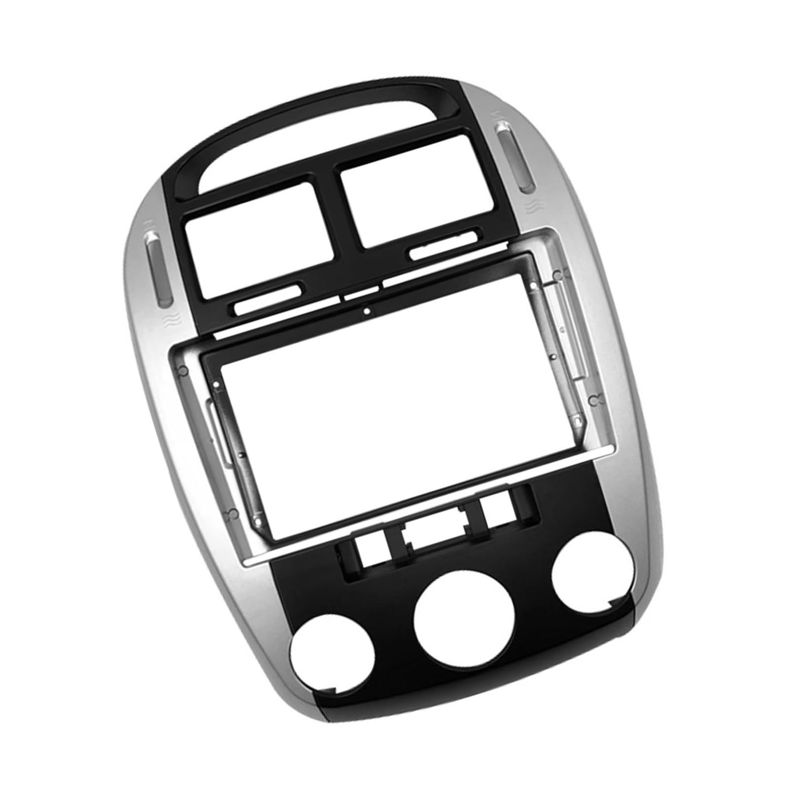 Genérico Adaptador Radio Coche Marco Radio Coche 2 DIN 9 Pulgadas Plateado para 2006 para Kia para Cerato Audio Embellecedor Tablero Kit Panel Fascia