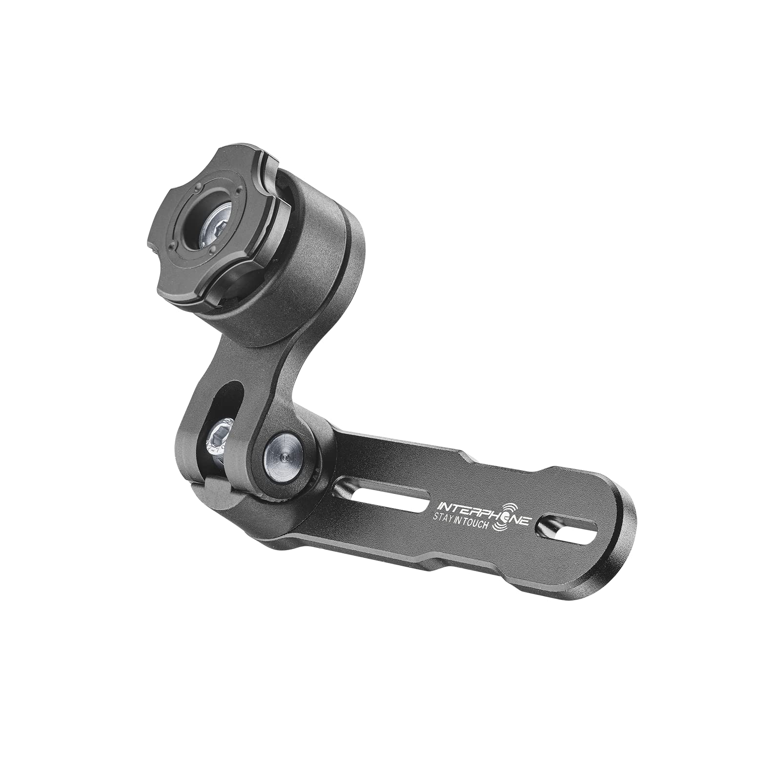 Interphone - Quiklox Modular System - Motocyklowy uchwyt na telefon komórkowy - Hak Quiklox do osłony zbiornika sprzęgła hamulca motocyklowego - Regulowany 360 ​​w poziomie 90 w pionie
