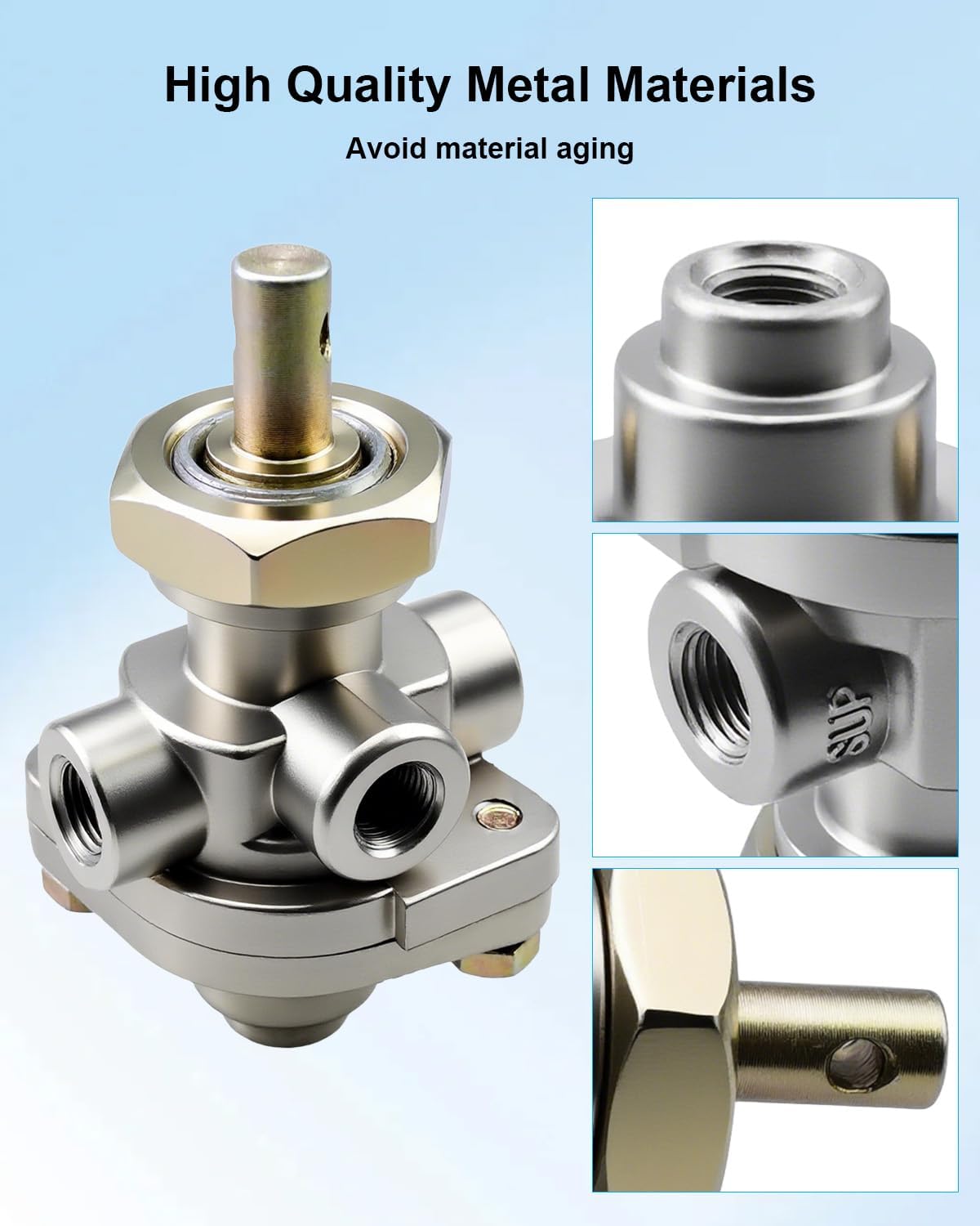 276566 PP-1 Dash Control Valve 20PSI 1/8" Push/Pull Control Fit for Haldex KN20021 Truck Sandtrailers Replace 276566 277015, Push-Pull Parking Emergency Brake Control Valve