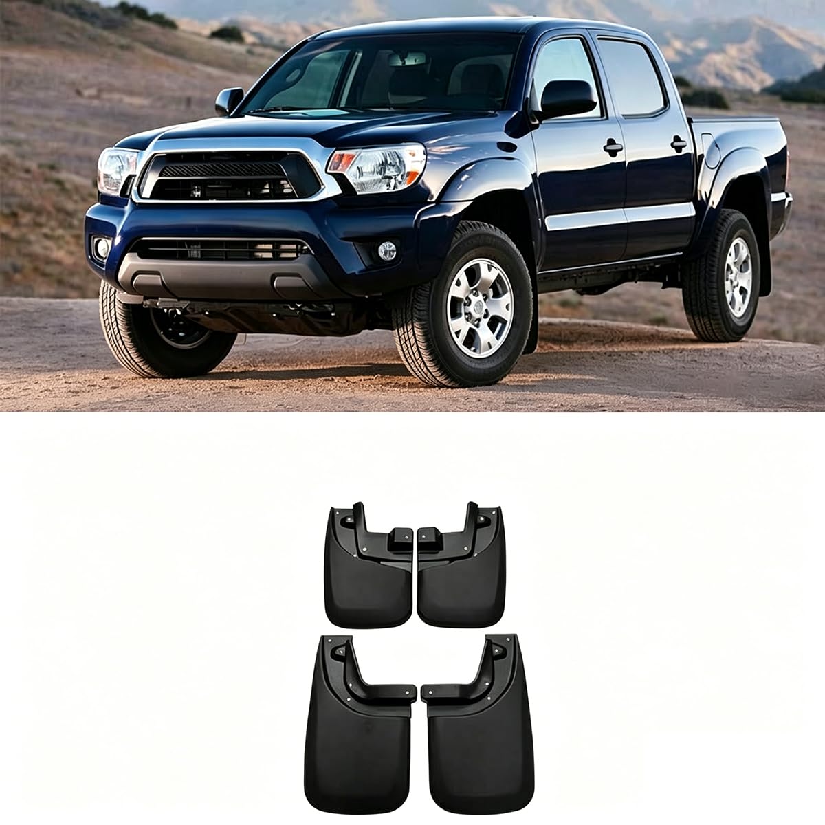 ZcsfcpA Car mud flaps,Compatible with Toyota Tacoma 2005-2015,Car exterior accessories